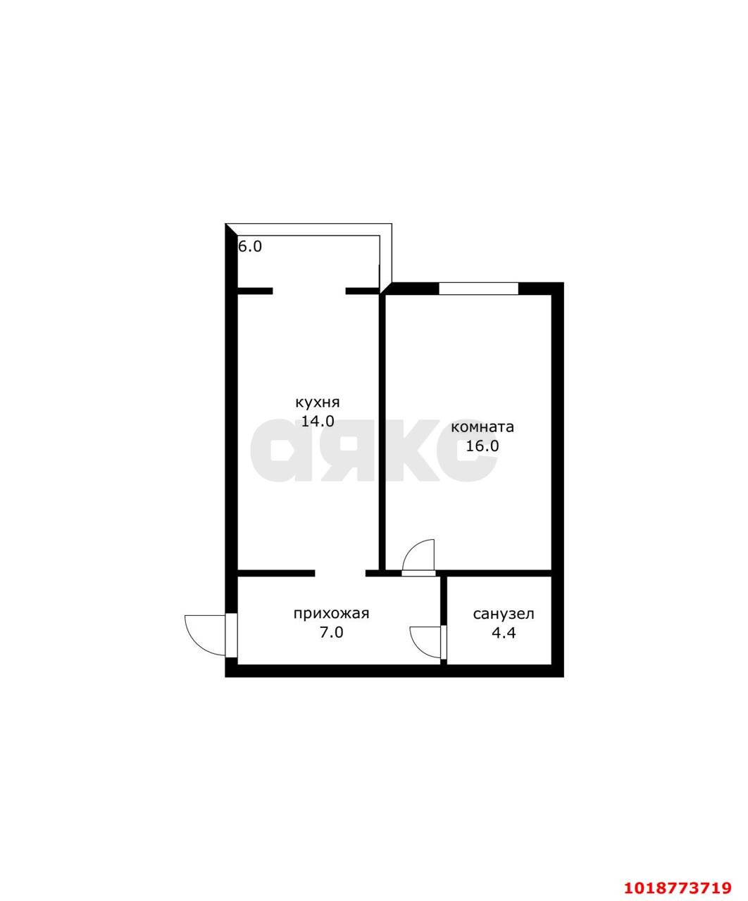 Фото №7: 1-комнатная квартира 41&nbsp;м², 4/16&nbsp;эт. - Краснодар, Карасунский внутригородской округ, Черёмушки, мкр. ЖК Новые Черёмушки, ул. Селезнёва, 4/4к2