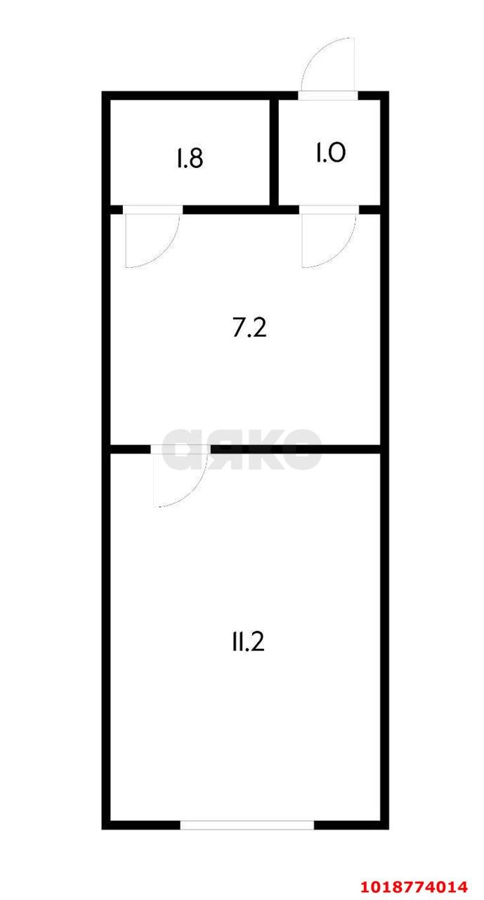 Фото №9: 1-комнатная квартира 21&nbsp;м², 1/9&nbsp;эт. - Краснодар, Центральный внутригородской округ, мкр. Черёмушки, ул. Старокубанская, 40/1