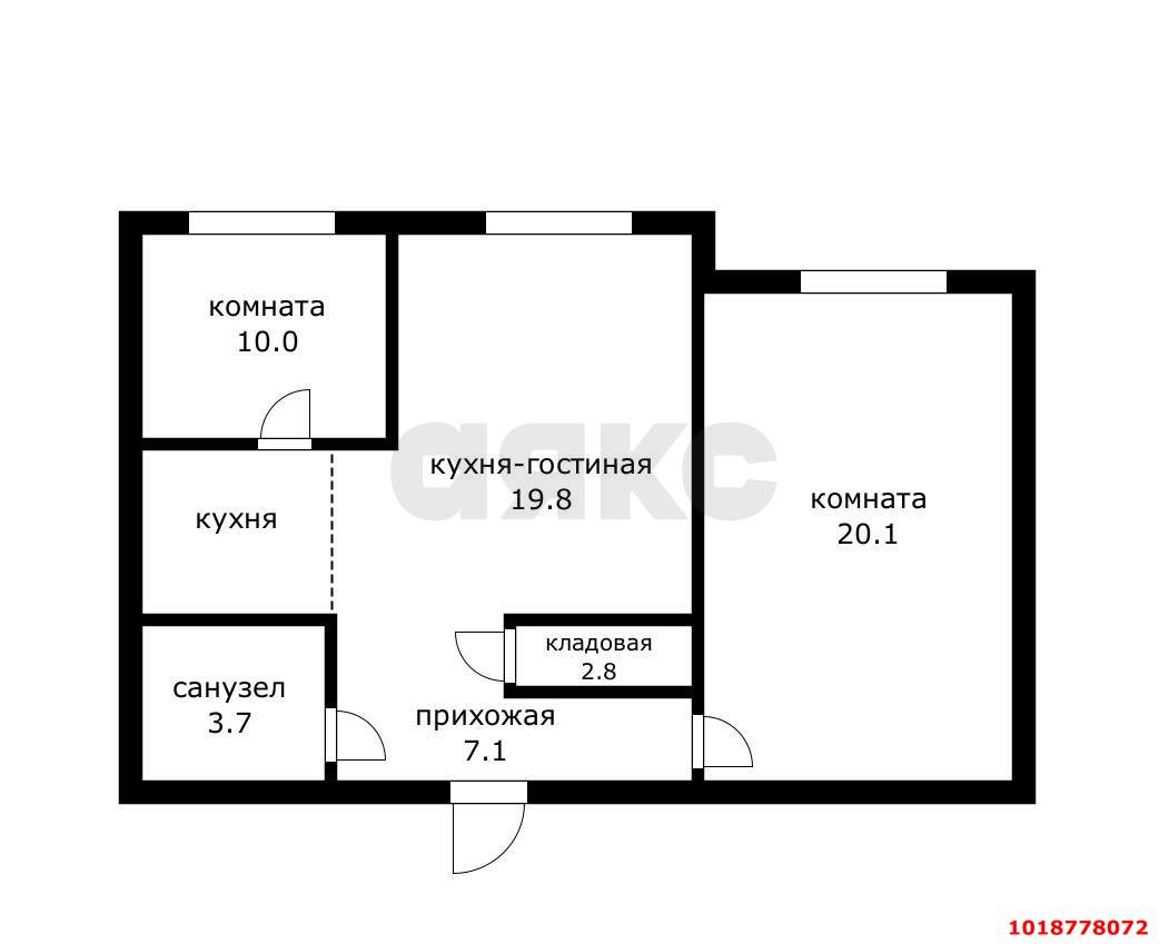 Фото №18: 2-комнатная квартира 63&nbsp;м², 22/25&nbsp;эт. - Краснодар, Карасунский внутригородской округ, Хлопчато-бумажный Комбинат, мкр. жилой комплекс Фамилия, ул. Старокубанская, 124