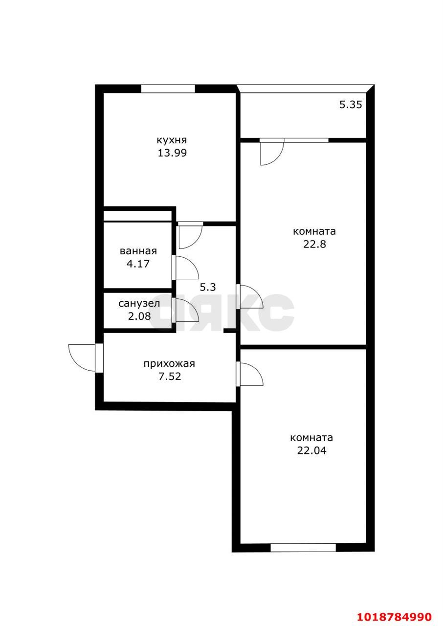Фото №9: 2-комнатная квартира 83&nbsp;м², 3/23&nbsp;эт. - Краснодар, Центральный внутригородской округ, Центральный, мкр. ЖК Каскад