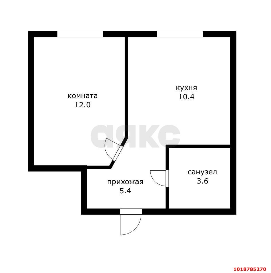 Фото №9: 1-комнатная квартира 30&nbsp;м², 4/4&nbsp;эт. - Российский, мкр. Прикубанский внутригородской округ, ул. Альпийская, 9к2