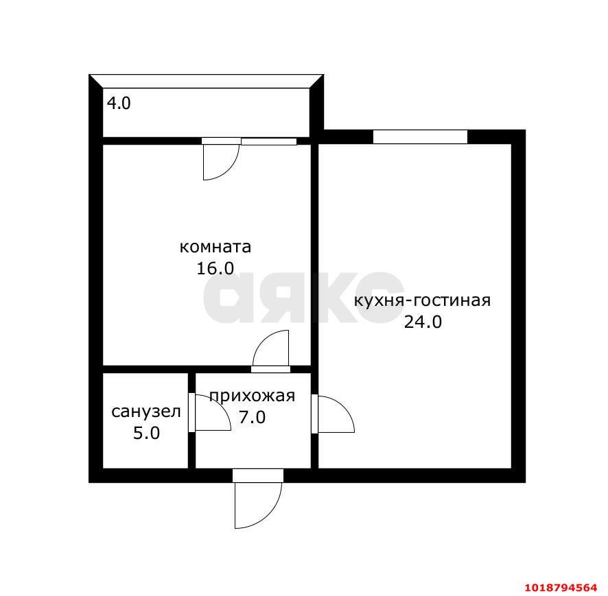 Фото №19: 1-комнатная квартира 59&nbsp;м², 4/22&nbsp;эт. - Краснодар, Западный внутригородской округ, ЖК Центральный, мкр. Центральный, ул. Будённого, 129