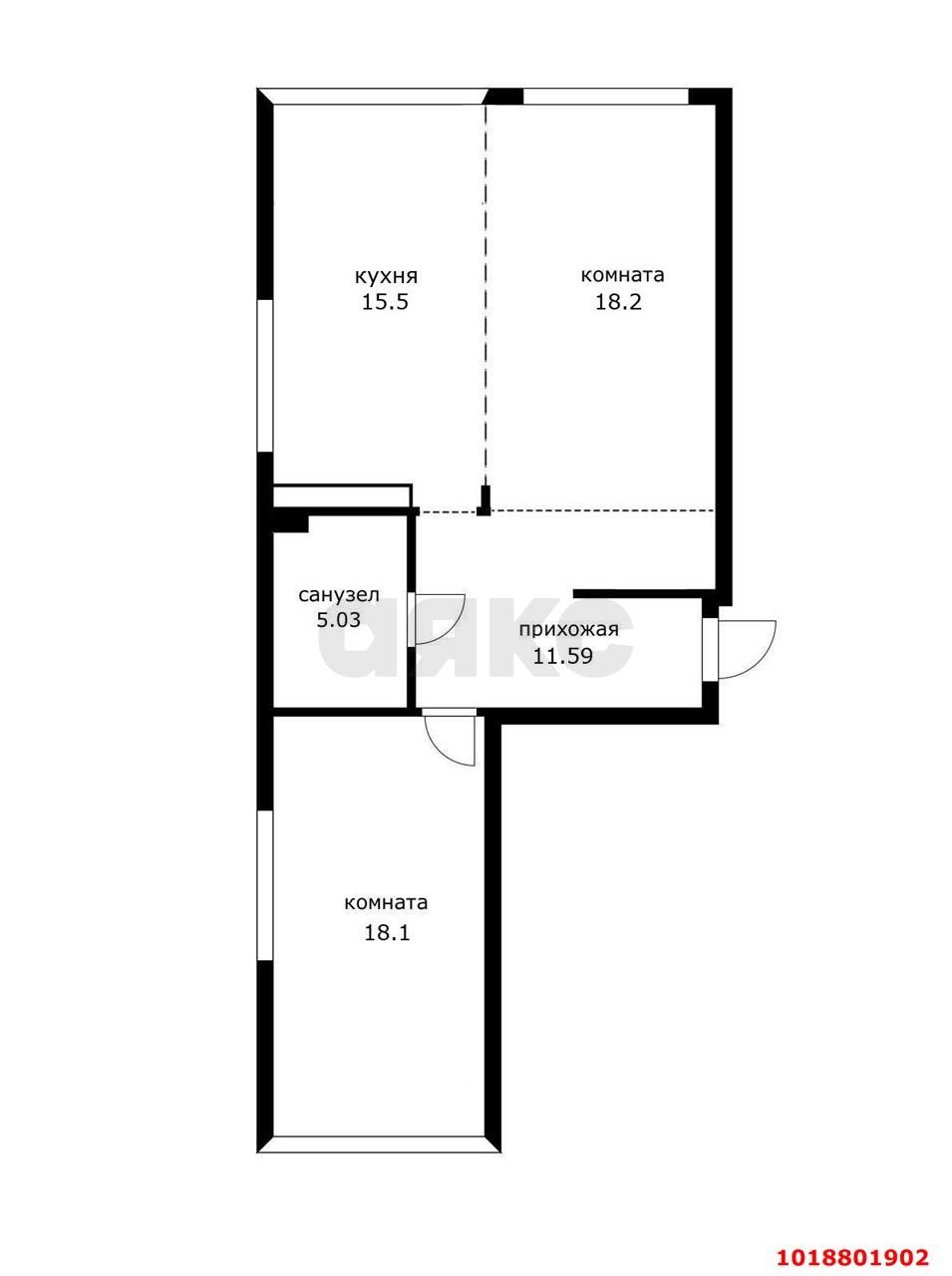 Фото №13: 2-комнатная квартира 67&nbsp;м², 24/24&nbsp;эт. - Краснодар, Центральный внутригородской округ, мкр. Черёмушки, ул. Обрывная, 132/1к17