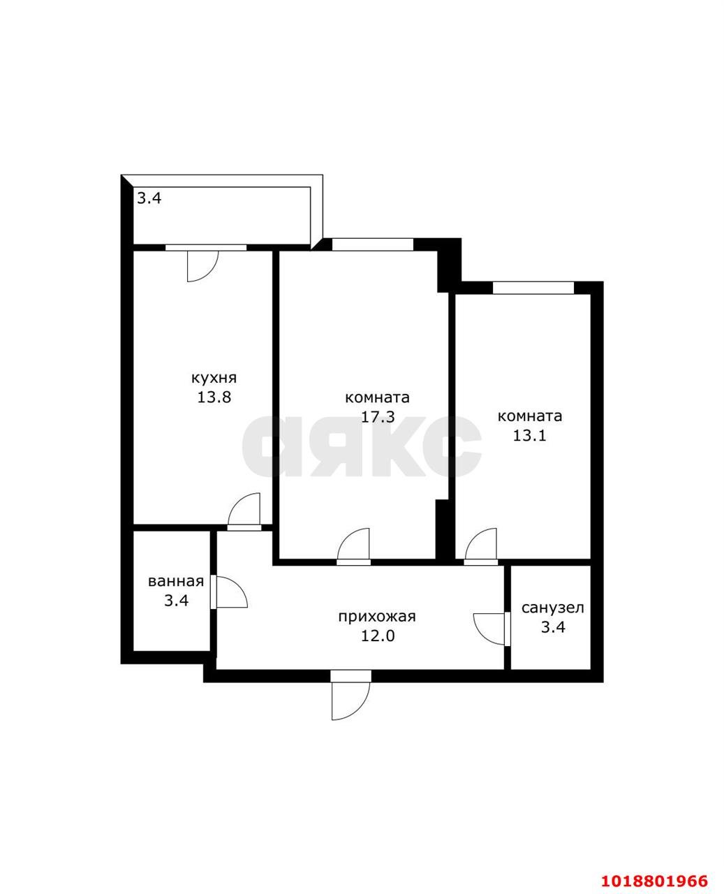 Фото №2: 2-комнатная квартира 66&nbsp;м², 1/17&nbsp;эт. - Краснодар, Прикубанский внутригородской округ, Музыкальный, ЖК Времена Года, мкр. имени Петра Метальникова, ул. Петра Метальникова, 5к2