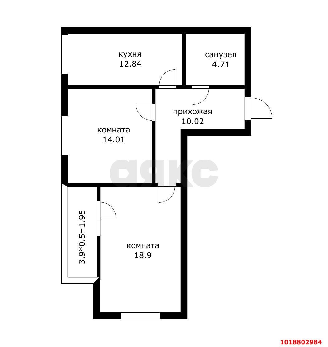 Фото №20: 2-комнатная квартира 63&nbsp;м², 10/16&nbsp;эт. - Краснодар, Прикубанский внутригородской округ, Горхутор, мкр. ЖК Сокольники, ул. имени М.Е. Соколова, 86к2