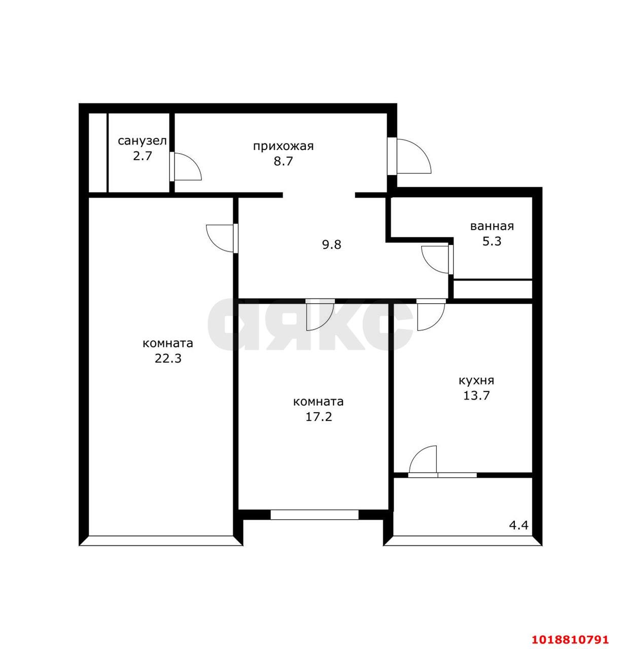 Фото №19: 2-комнатная квартира 79&nbsp;м², 15/15&nbsp;эт. - Краснодар, Центральный внутригородской округ, ЖК Покровский, мкр. Центральный, ул. Фабричная, 10