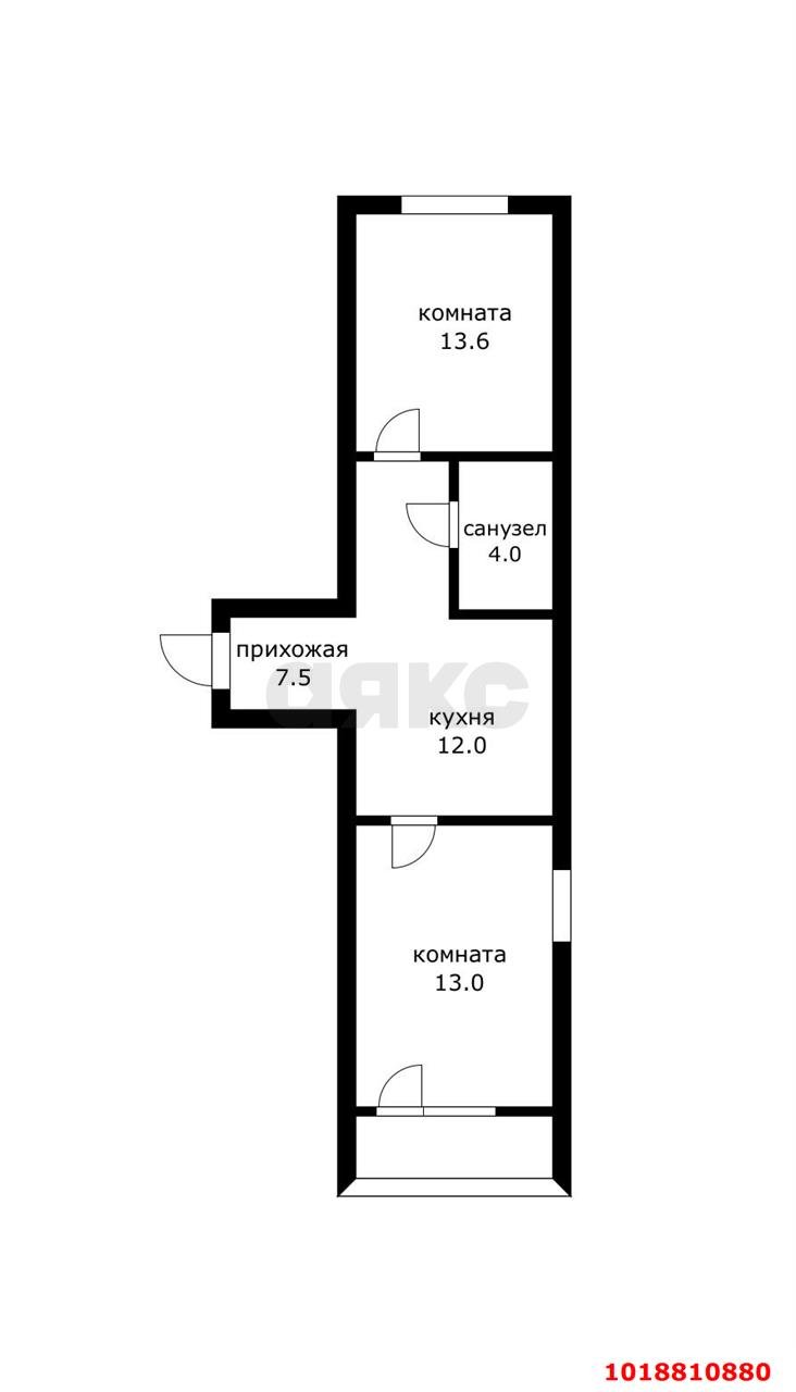 Фото №7: 1-комнатная квартира 50&nbsp;м², 4/6&nbsp;эт. - Краснодар, Карасунский внутригородской округ, ж/м Пашковский, ул. Криничная, 128