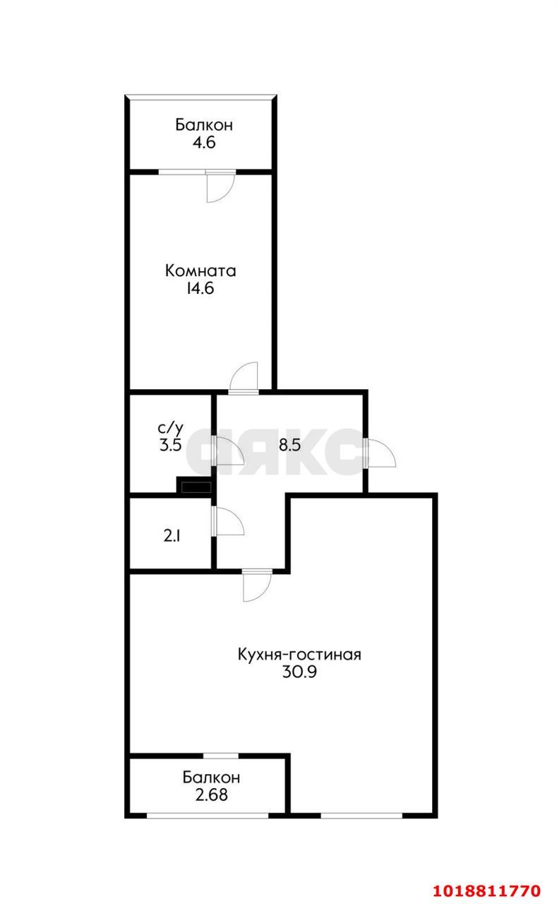 Фото №16: 2-комнатная квартира 64&nbsp;м², 13/14&nbsp;эт. - Краснодар, Прикубанский внутригородской округ, мкр. имени Петра Метальникова, ул. Григория Пономаренко, 45