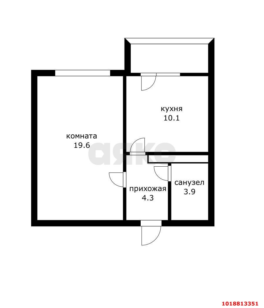 Фото №13: 1-комнатная квартира 41&nbsp;м², 2/5&nbsp;эт. - Краснодар, Прикубанский внутригородской округ, мкр. Молодёжный, ул. 3-я Целиноградская, 4