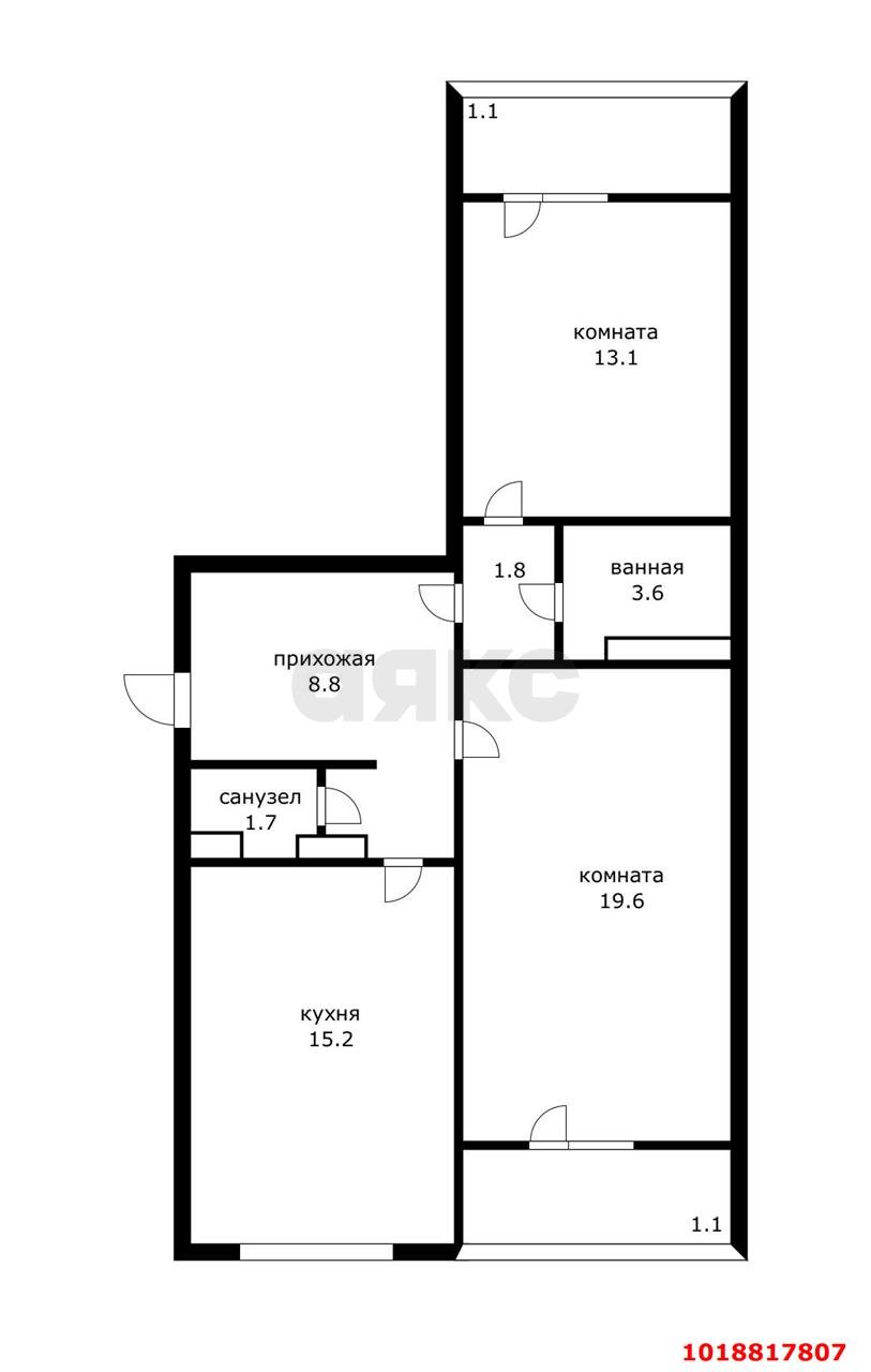 Фото №12: 2-комнатная квартира 65&nbsp;м², 16/16&nbsp;эт. - Краснодар, Сельскохозяйственный Институт, мкр. Западный внутригородской округ, ул. Киевская, 1