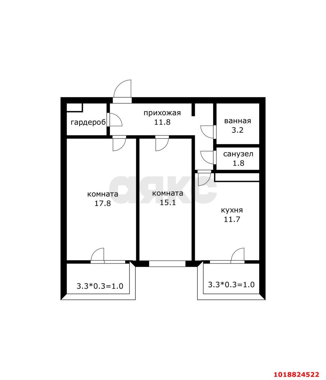 Фото №19: 2-комнатная квартира 63&nbsp;м², 5/18&nbsp;эт. - Краснодар, Карасунский внутригородской округ, мкр. ЖК Восточный Парк, ул. Трудовой Славы, 62Ак2