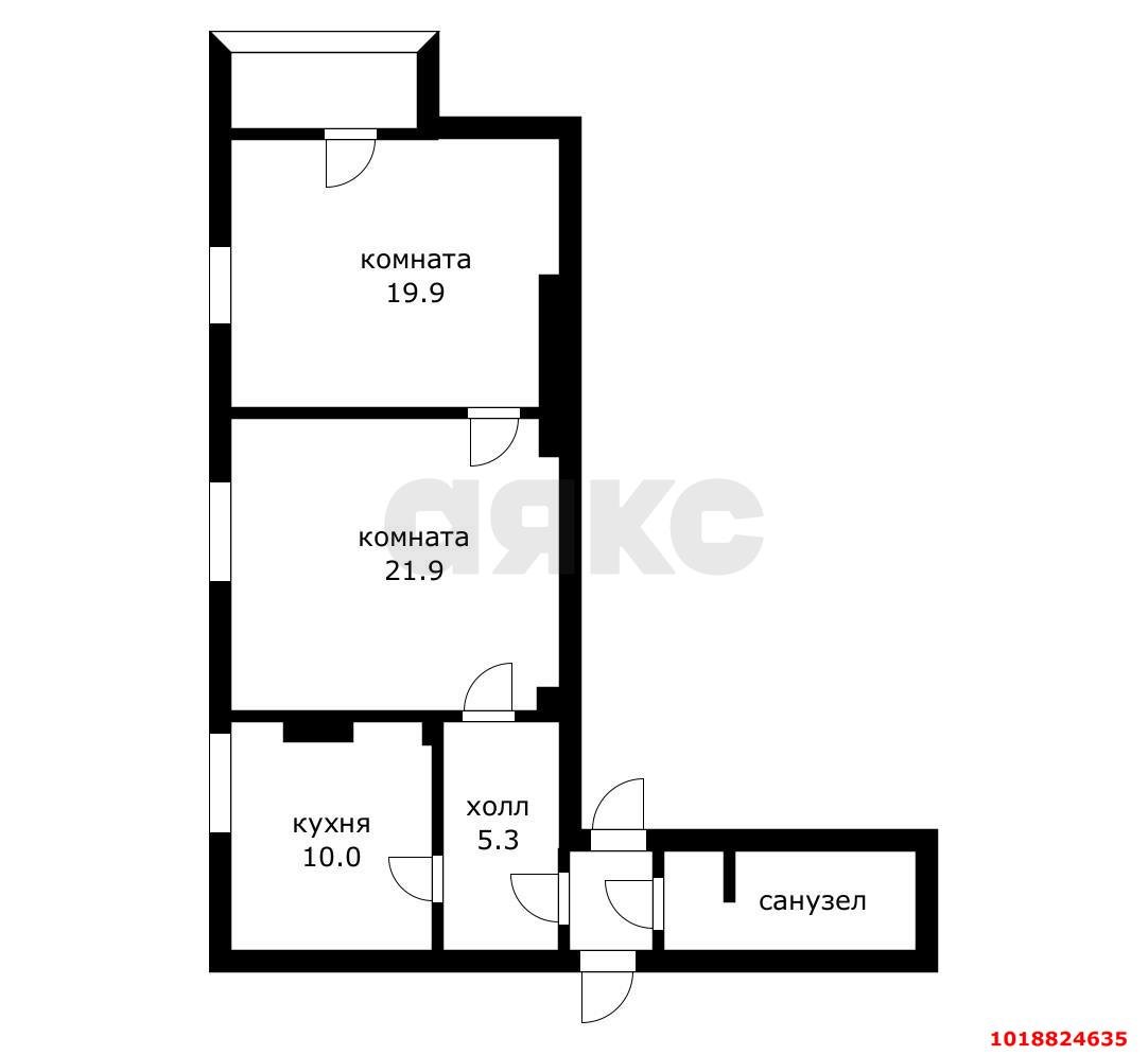 Фото №10: 2-комнатная квартира 65&nbsp;м², 3/4&nbsp;эт. - Краснодар, Центральный внутригородской округ, Покровка, мкр. Центральный, ул. Щорса, 7