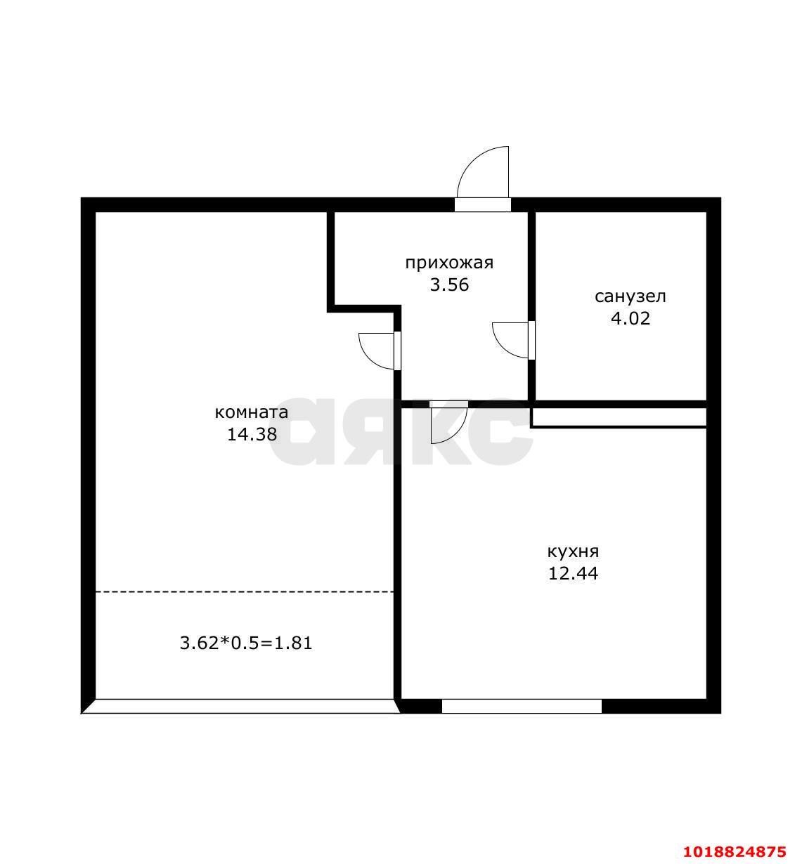 Фото №14: 1-комнатная квартира 40&nbsp;м², 13/24&nbsp;эт. - Краснодар, Центральный внутригородской округ, мкр. Черёмушки, ул. Обрывная, 132/1к2