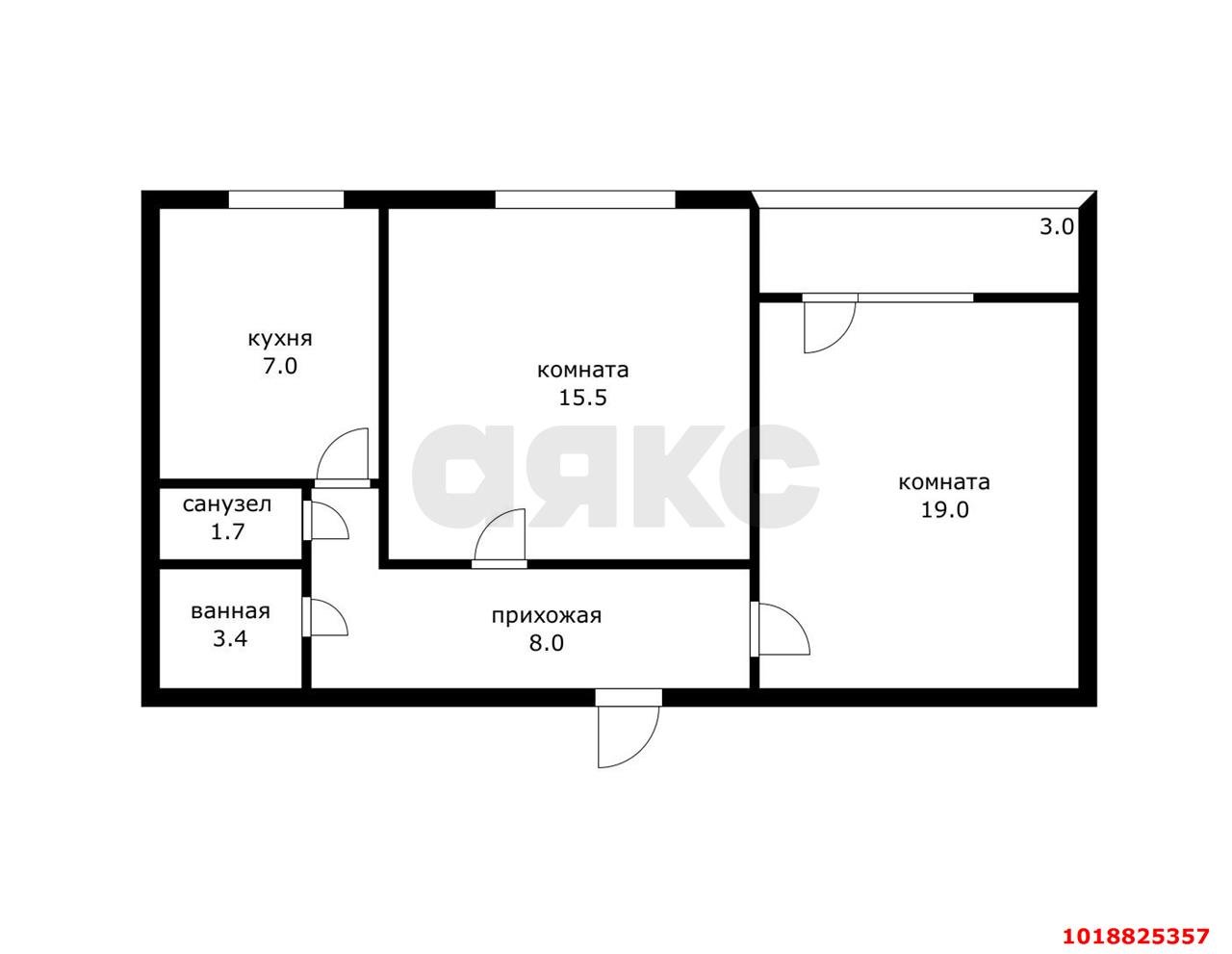 Фото №6: 2-комнатная квартира 54&nbsp;м², 1/5&nbsp;эт. - Яблоновский, ул. Чапаева, 10