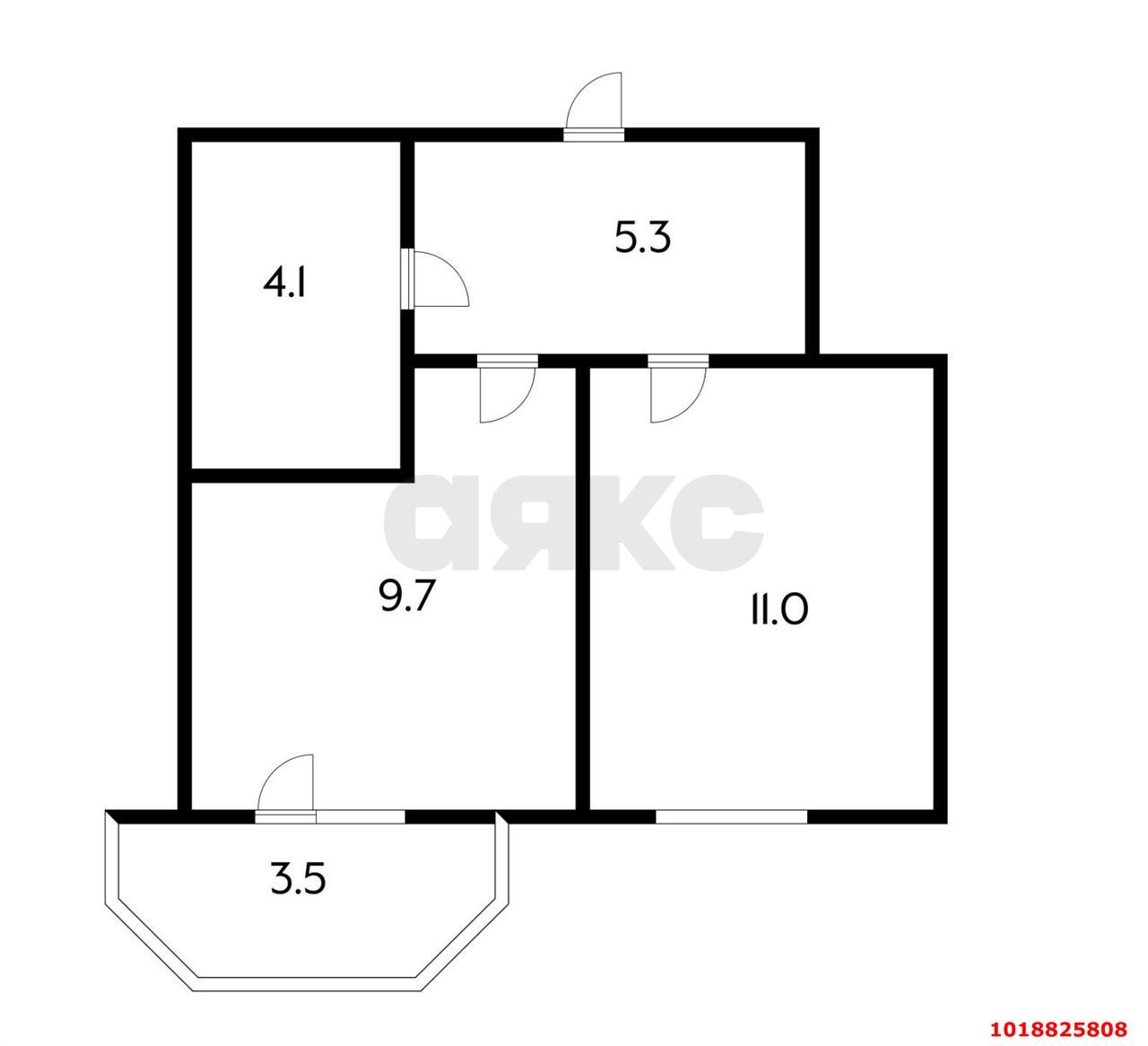 Фото №8: 1-комнатная квартира 34&nbsp;м², 3/19&nbsp;эт. - Краснодар, Прикубанский внутригородской округ, Славянский, мкр. Светлоград, ул. Красных Партизан, 1/4к16