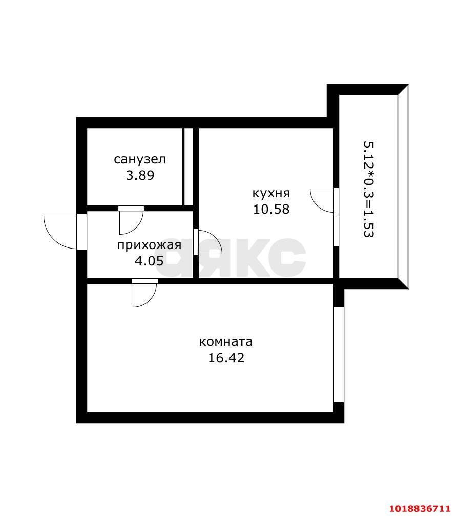 Фото №18: 1-комнатная квартира 40&nbsp;м², 5/19&nbsp;эт. - Краснодар, Прикубанский внутригородской округ, мкр. жилой комплекс Новелла, ул. Питерская, 40к3