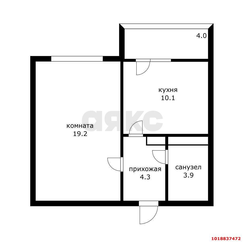 Фото №5: 1-комнатная квартира 35&nbsp;м², 4/16&nbsp;эт. - Краснодар, Прикубанский внутригородской округ, мкр. Восточно-Кругликовский, ул. Черкасская, 141