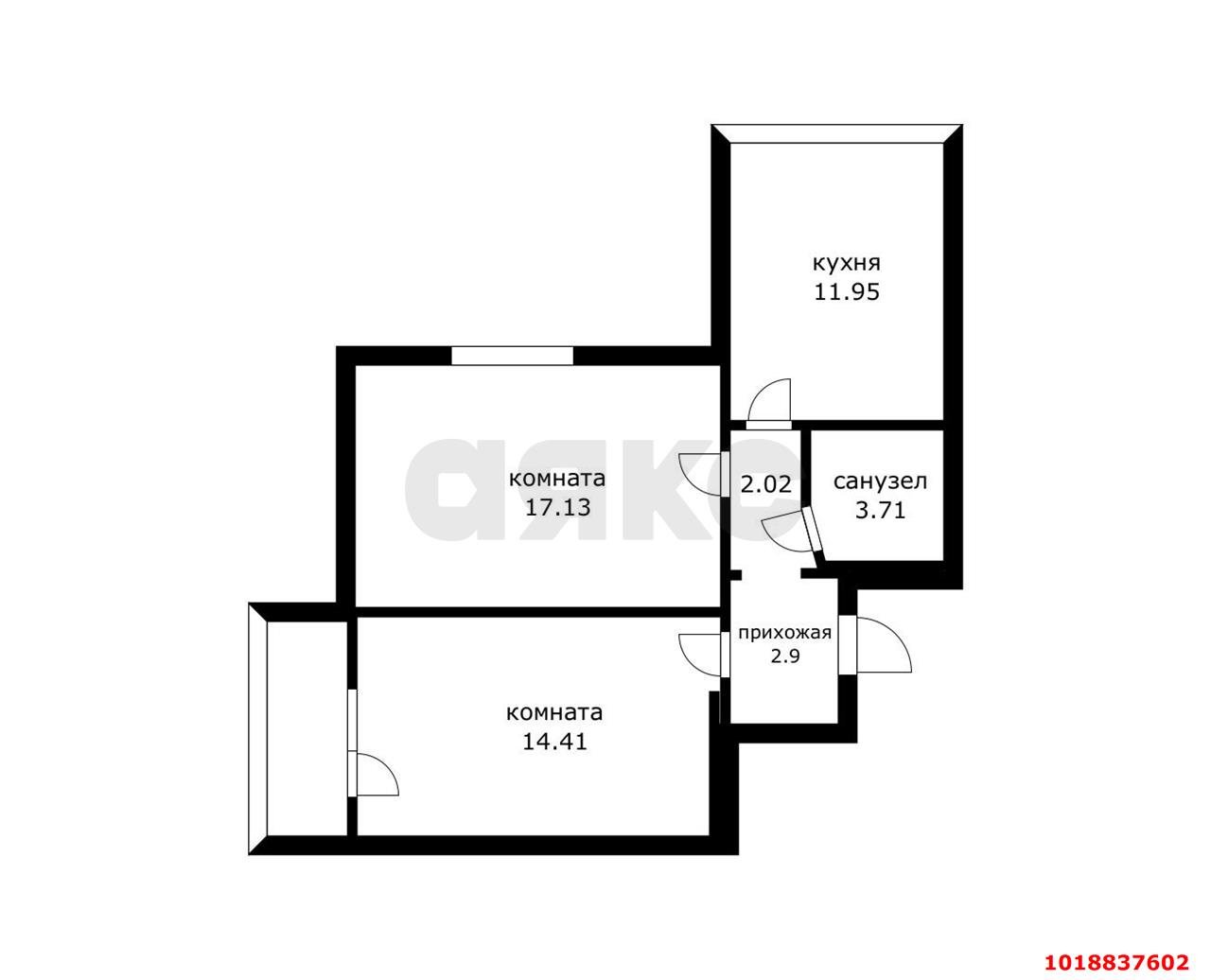 Фото №11: 2-комнатная квартира 56&nbsp;м², 4/12&nbsp;эт. - Краснодар, Прикубанский внутригородской округ, мкр. Краевая Клиническая Больница, ул. Черкасская, 53