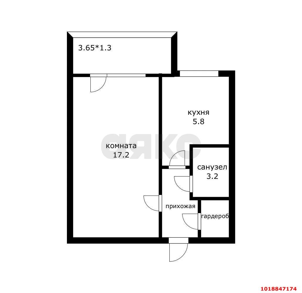Фото №16: 1-комнатная квартира 34&nbsp;м², 3/5&nbsp;эт. - Краснодар, Карасунский внутригородской округ, мкр. Гидростроителей, ул. Гидростроителей, 16