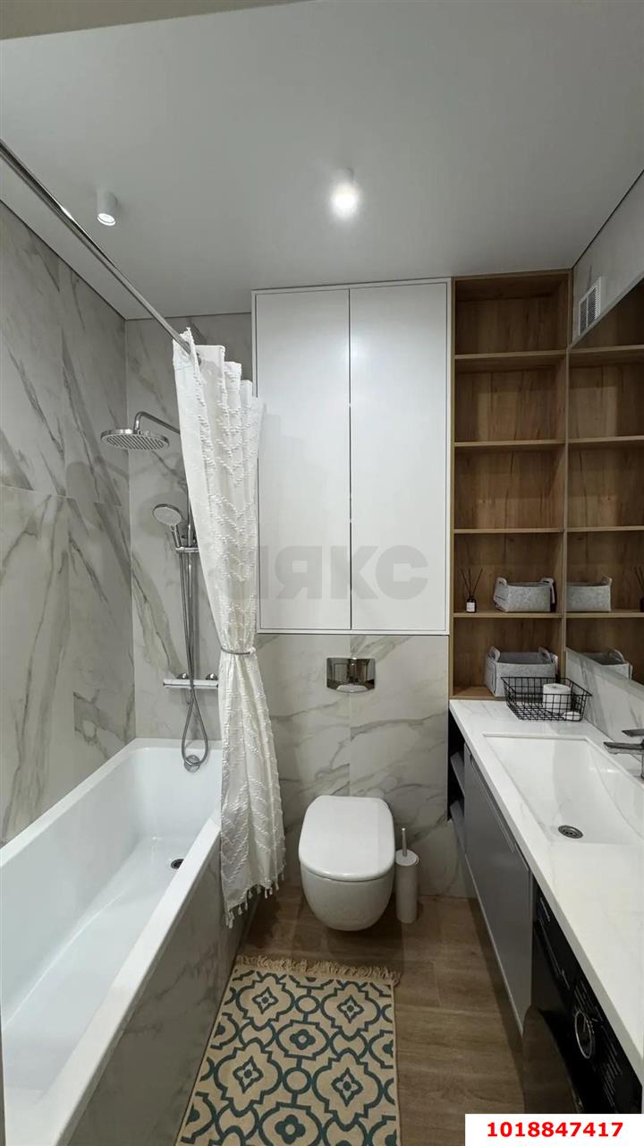 Фото №10: 1-комнатная квартира 43&nbsp;м², 17/18&nbsp;эт. - Краснодар, Прикубанский внутригородской округ, Фестивальный, мкр. ЖК Цветы, ул. Круговая, 4Вк5