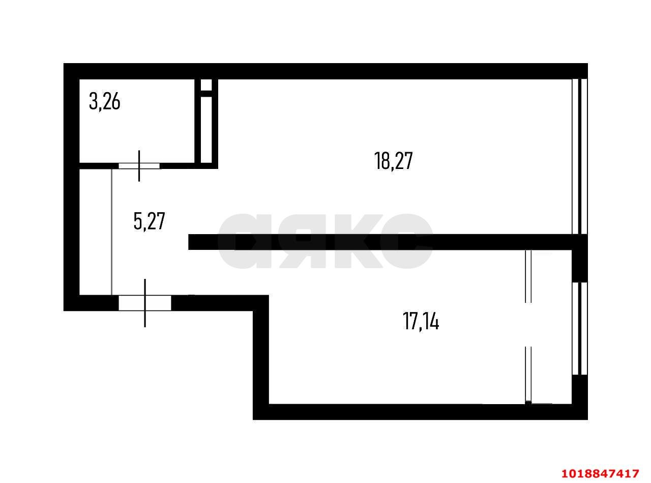 Фото №13: 1-комнатная квартира 43&nbsp;м², 17/18&nbsp;эт. - Краснодар, Прикубанский внутригородской округ, Фестивальный, мкр. ЖК Цветы, ул. Круговая, 4Вк5