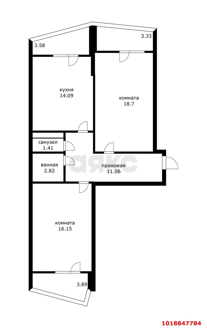 Фото №13: 2-комнатная квартира 64&nbsp;м², 16/18&nbsp;эт. - Краснодар, Прикубанский внутригородской округ, Панорама, мкр. ЖК Гарантия, ул. Восточно-Кругликовская, 42/3к2