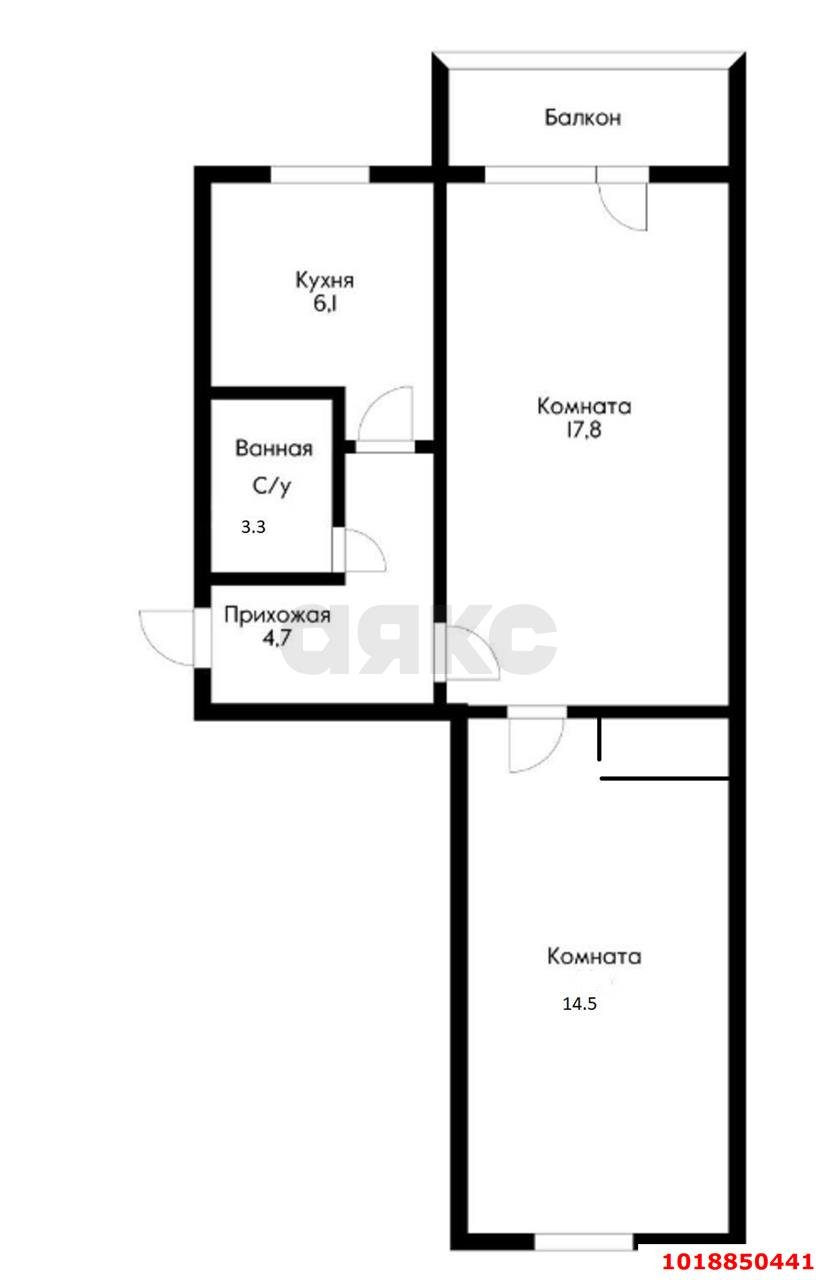 Фото №15: 2-комнатная квартира 46&nbsp;м², 3/5&nbsp;эт. - Краснодар, Карасунский внутригородской округ, мкр. Гидростроителей, ул. Гидростроителей, 18