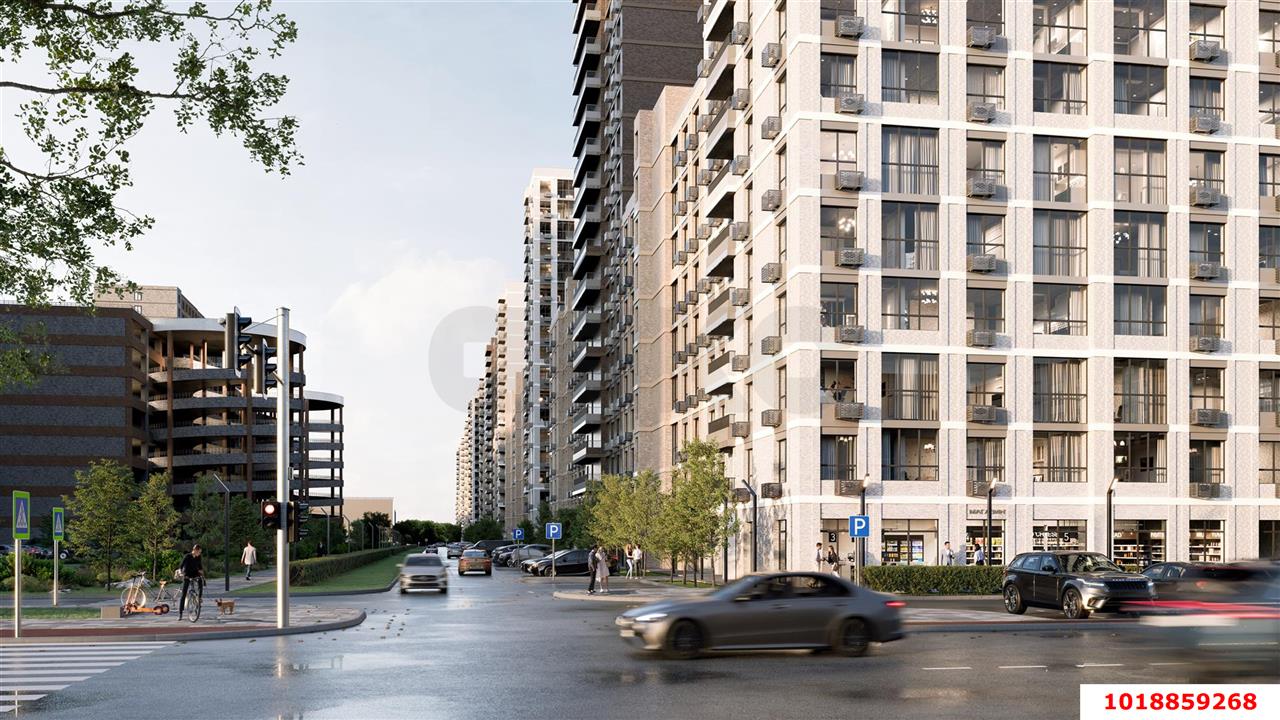 Фото №10: 1-комнатная квартира 39&nbsp;м², 8/18&nbsp;эт. - Краснодар, Прикубанский внутригородской округ, мкр. ЖК Дом 101, 1.9