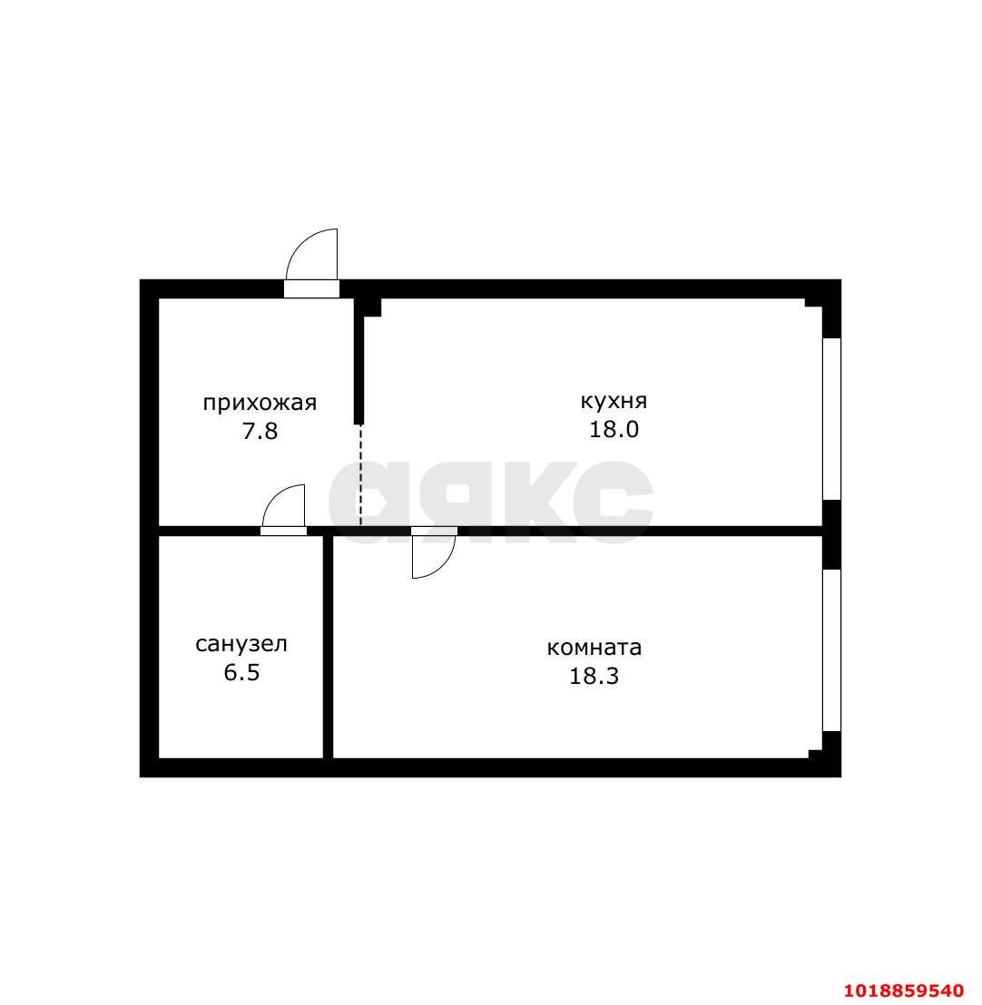Фото №24: 1-комнатная квартира 50&nbsp;м², 4/6&nbsp;эт. - Краснодар, Прикубанский внутригородской округ, мкр. Краевая Клиническая Больница, ул. 1 Мая, 298