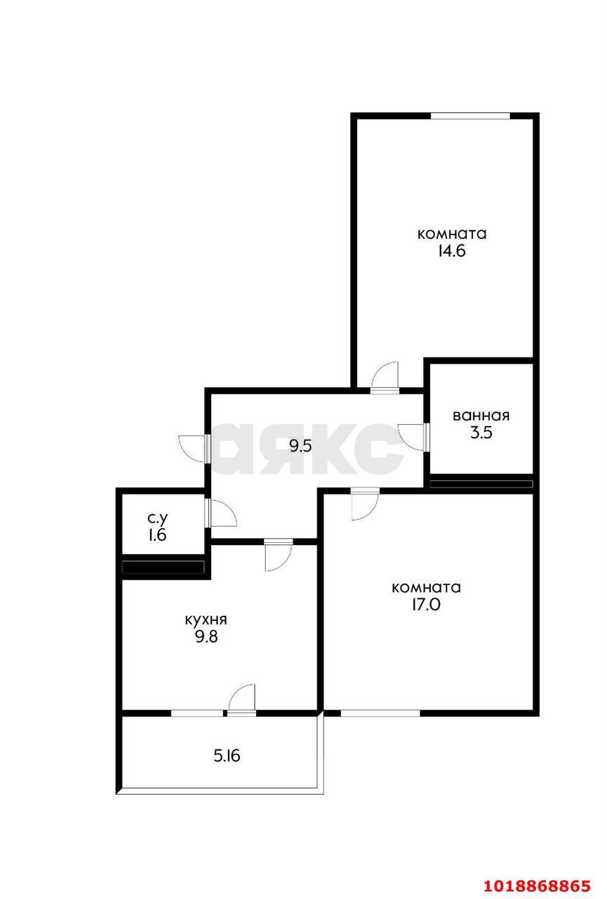 Фото №17: 2-комнатная квартира 64&nbsp;м², 5/7&nbsp;эт. - Краснодар, Прикубанский внутригородской округ, мкр. жилой комплекс Европа-Сити, ул. Византийская, 7