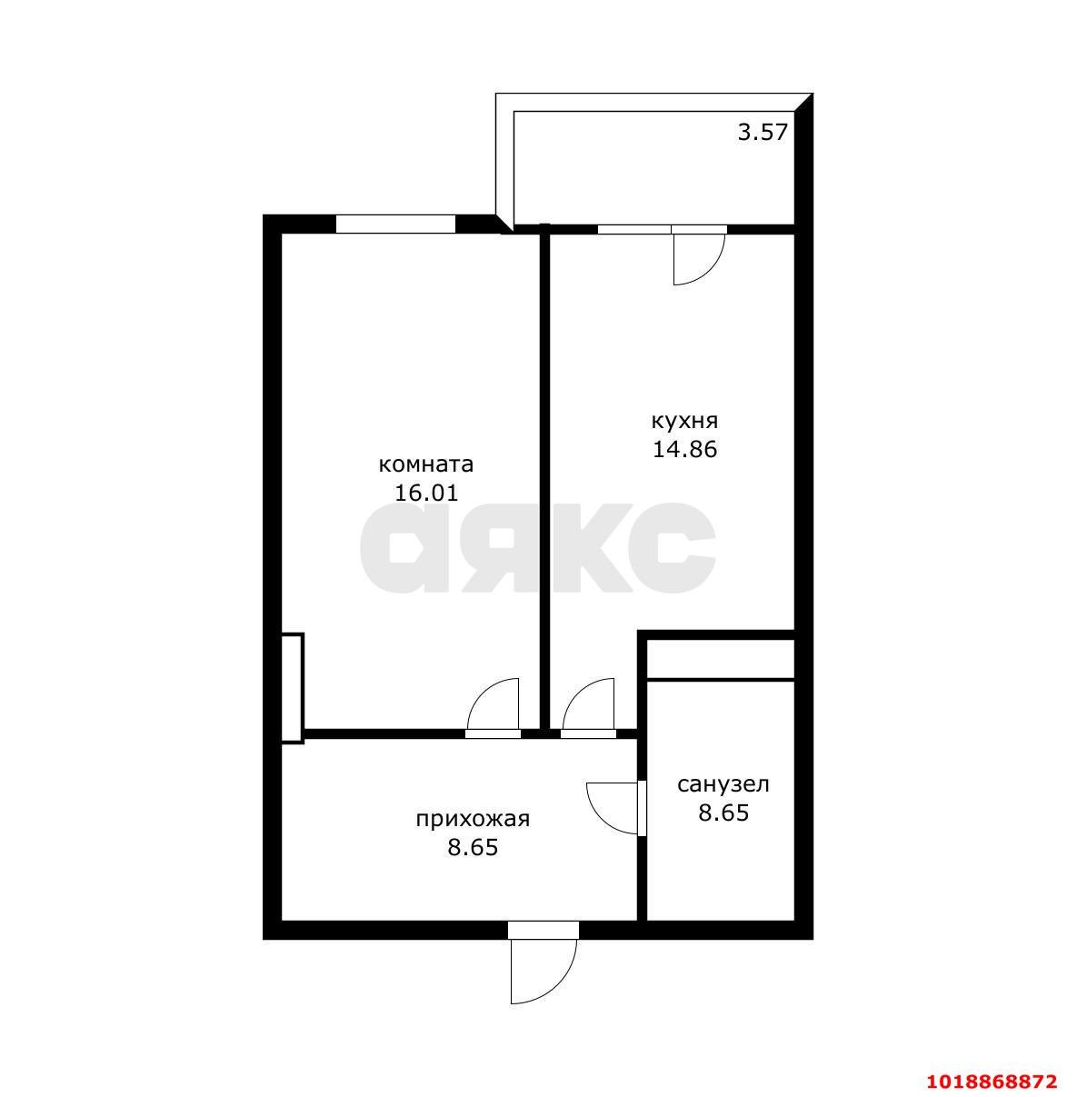 Фото №13: 1-комнатная квартира 44&nbsp;м², 3/18&nbsp;эт. - Краснодар, Карасунский внутригородской округ, мкр. ЖК Восточный Парк, ул. Трудовой Славы, 62Ак1