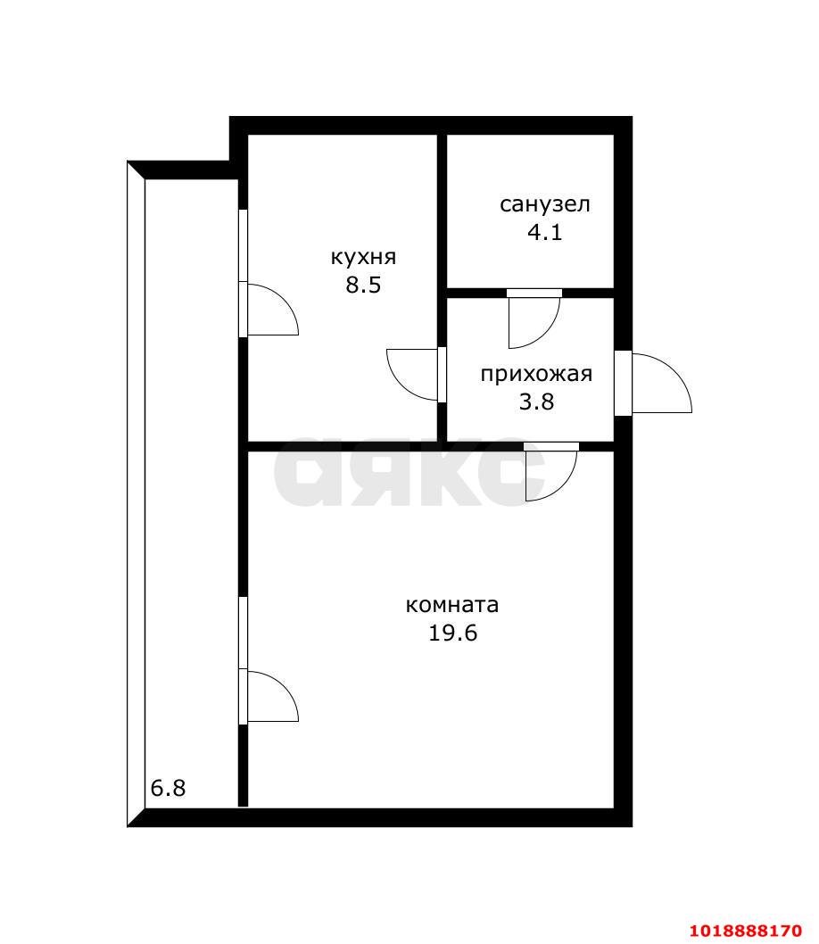 Фото №11: 1-комнатная квартира 42&nbsp;м², 3/5&nbsp;эт. - Краснодар, Прикубанский внутригородской округ, мкр. Музыкальный, ул. Суздальская, 1