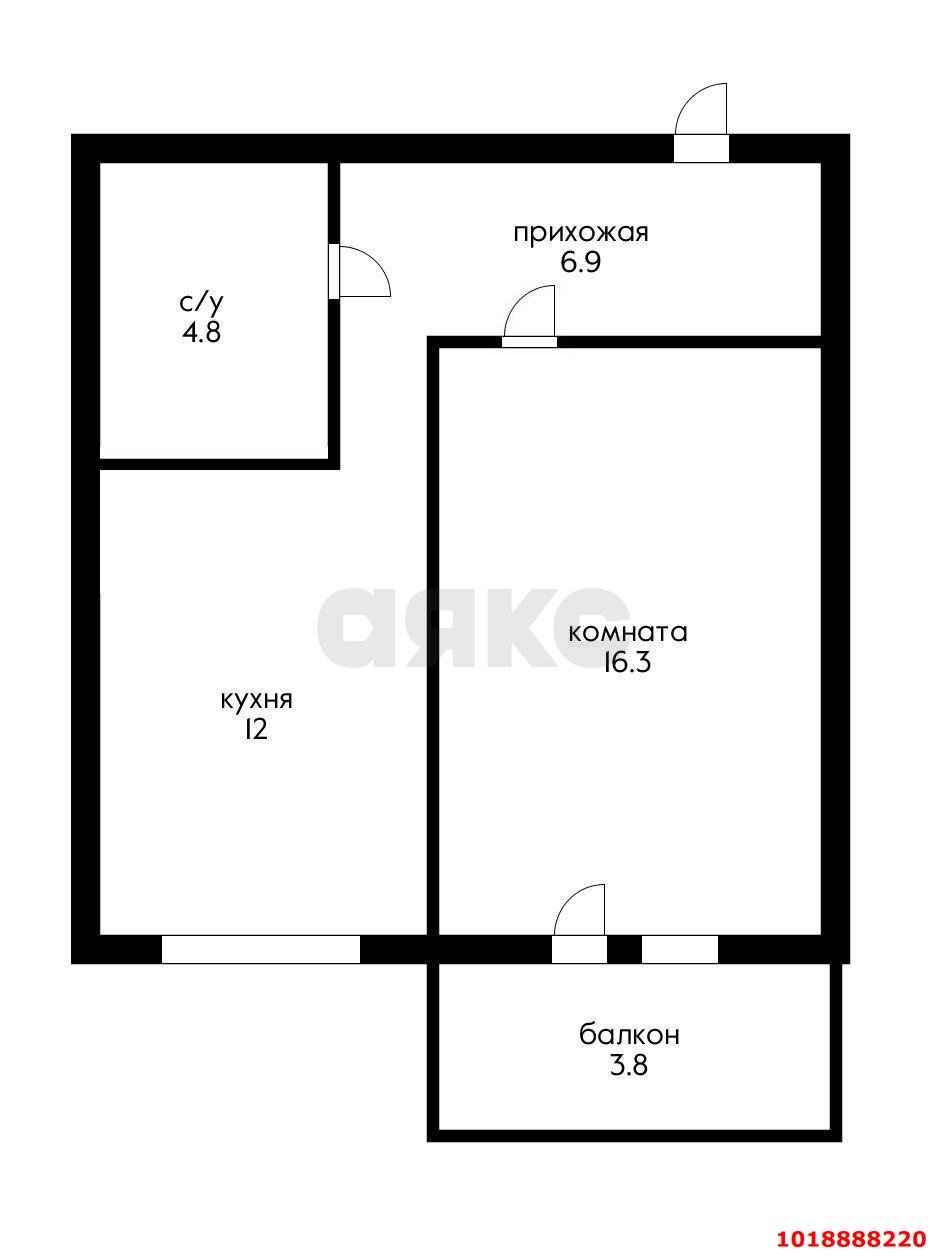 Фото №13: 1-комнатная квартира 43&nbsp;м², 14/16&nbsp;эт. - Краснодар, Западный внутригородской округ, мкр. Фестивальный, ул. Дальняя, 39/2