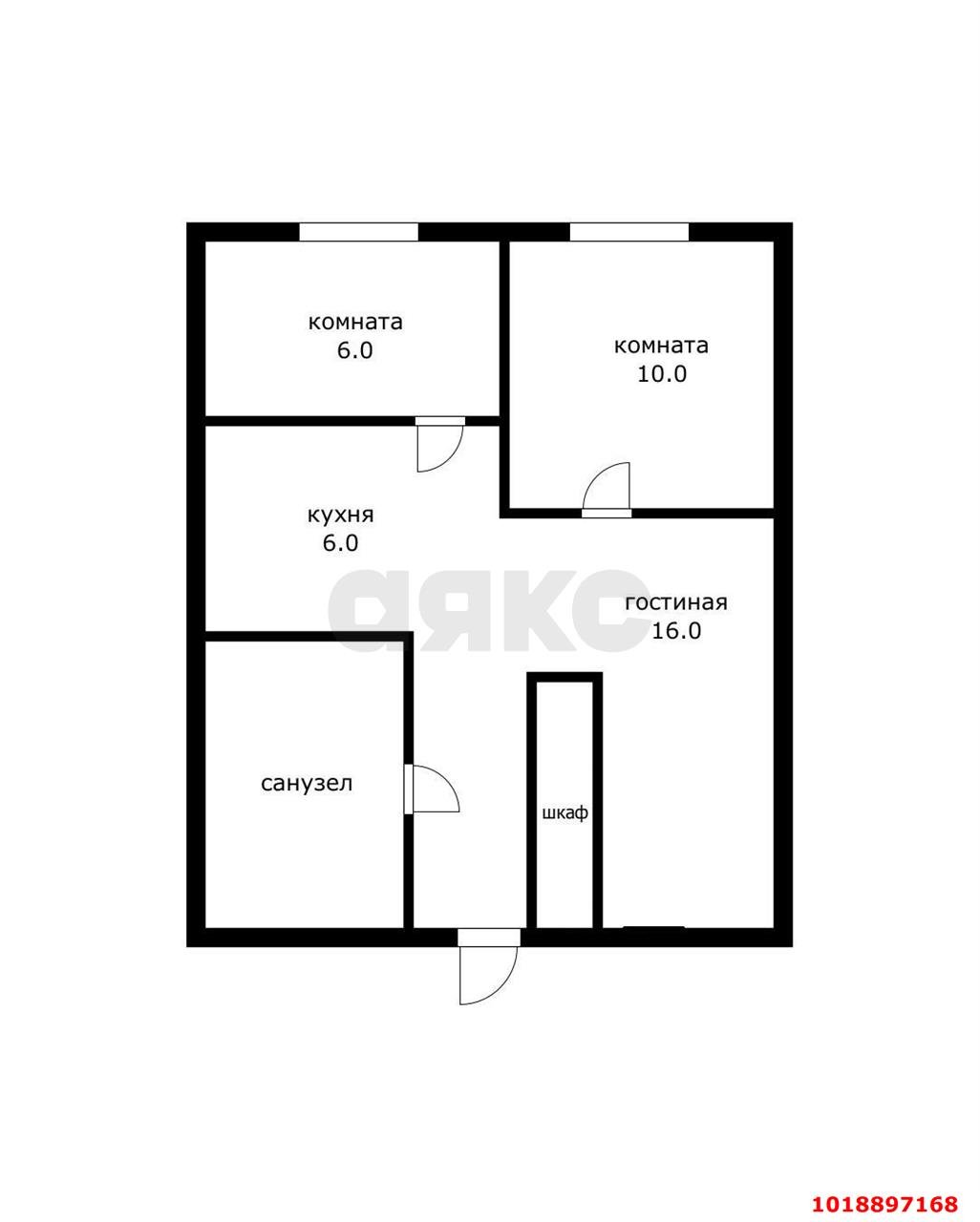 Фото №20: 2-комнатная квартира 44&nbsp;м², 15/24&nbsp;эт. - Краснодар, Карасунский внутригородской округ, мкр. Камвольно-суконный Комбинат, ул. Онежская