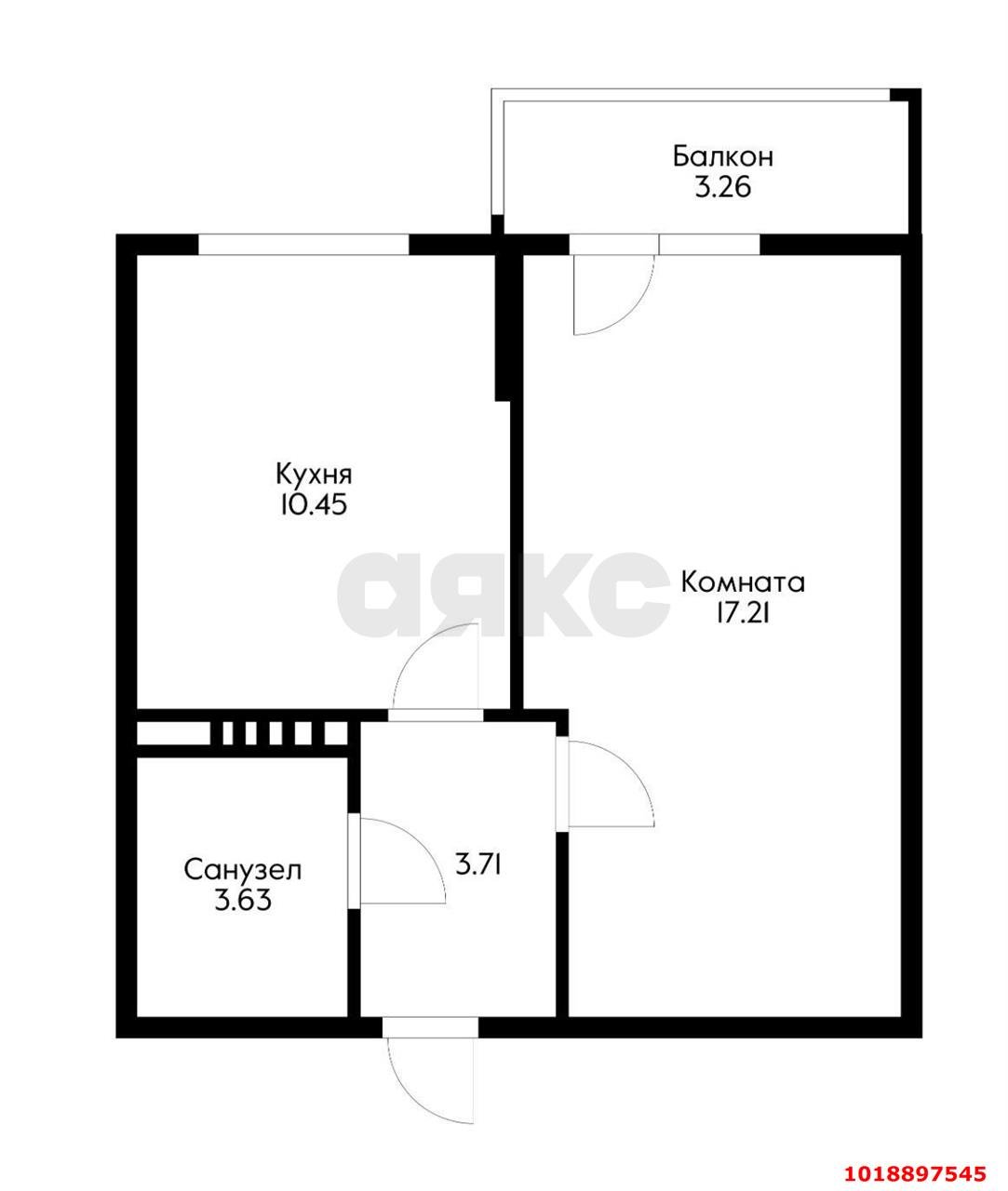 Фото №9: 1-комнатная квартира 38&nbsp;м², 4/9&nbsp;эт. - Краснодар, Прикубанский внутригородской округ, мкр. жилой комплекс Краски, ул. Краеведа Соловьёва, 6к1