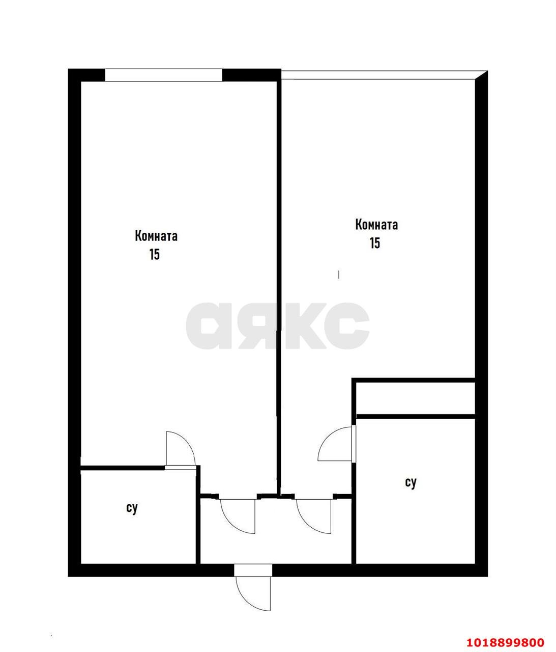 Фото №15: 1-комнатная квартира 42&nbsp;м², 2/19&nbsp;эт. - Краснодар, Прикубанский внутригородской округ, Россинского, мкр. жилой комплекс Россинский Парк, ул. Командорская, 15/1