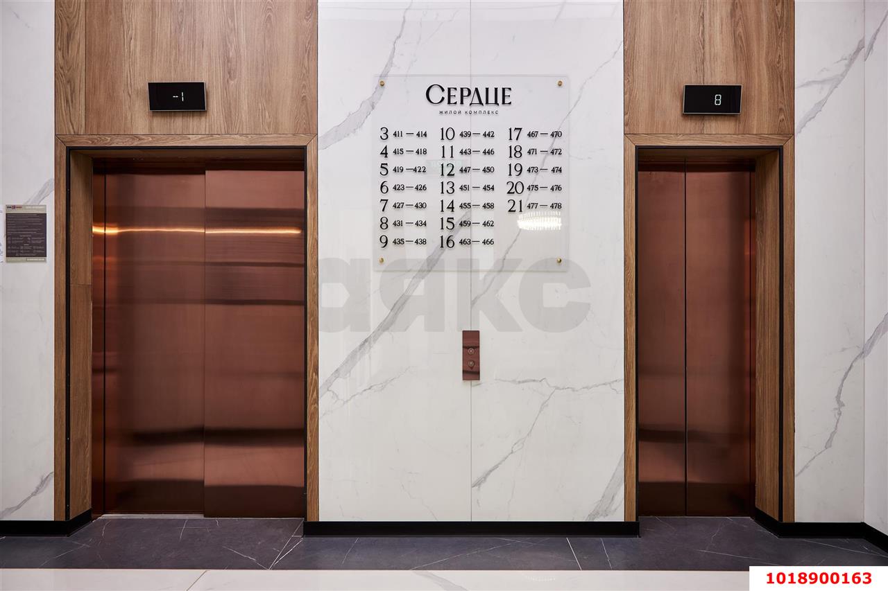 Фото №11: 1-комнатная квартира 43&nbsp;м², 13/25&nbsp;эт. - Краснодар, Прикубанский внутригородской округ, Круглик, жилой комплекс Сердце, мкр. Школьный, ул. Школьная, 1