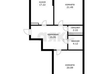 Фото №1: 2-комнатная квартира 80 м², 7/22 эт. - Краснодар, мкр. ЖК Альфа, ул. Уральская, 100/5