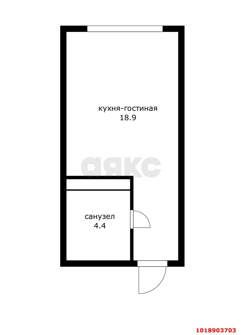Фото №17: Студия 23&nbsp;м², 9/24&nbsp;эт. - Краснодар, Центральный внутригородской округ, мкр. Черёмушки, ул. Обрывная, 132/1к17