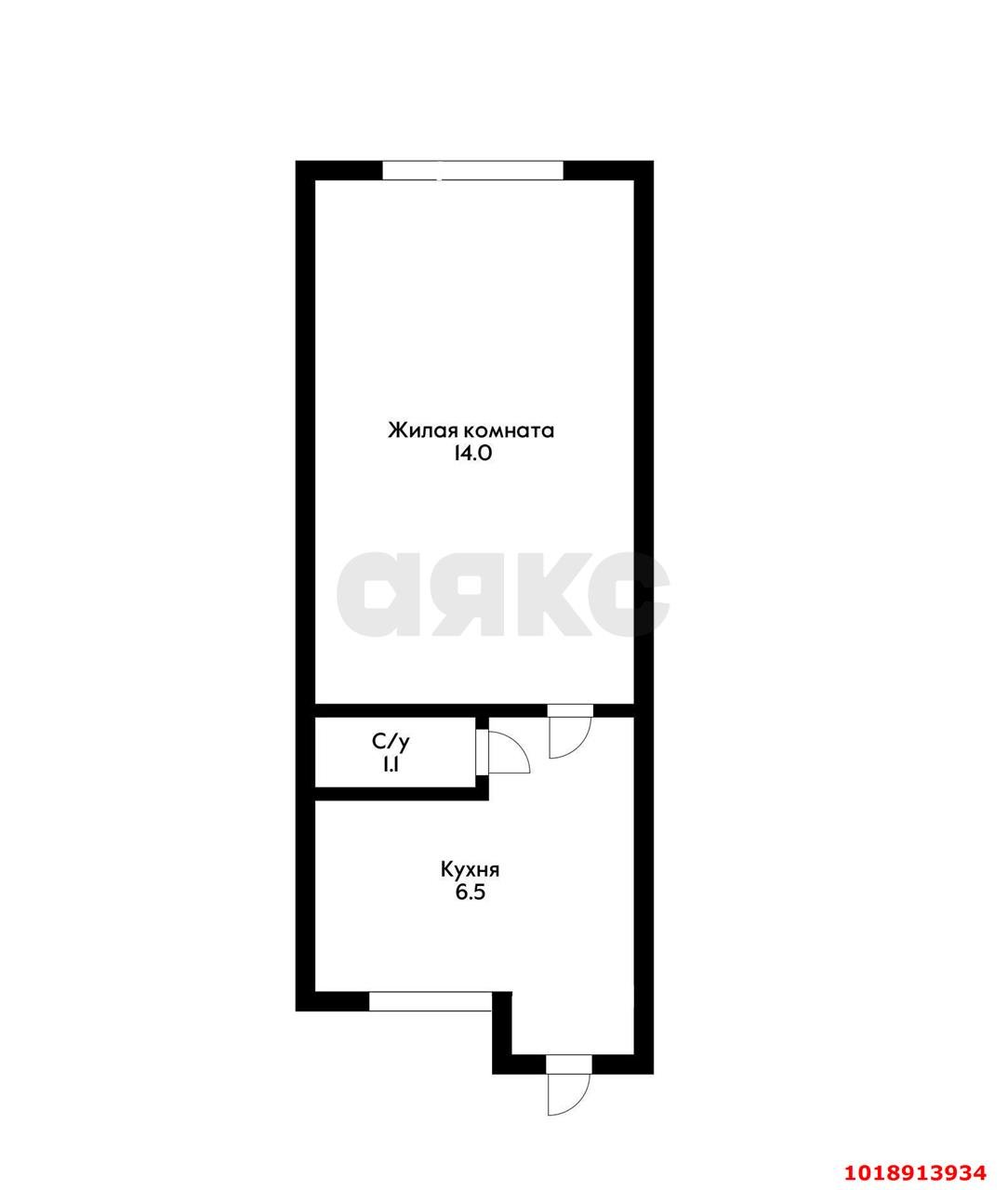 Фото №7: 1-комнатная квартира 21&nbsp;м², 2/2&nbsp;эт. - Яблоновский, ул. Ленина, 58А