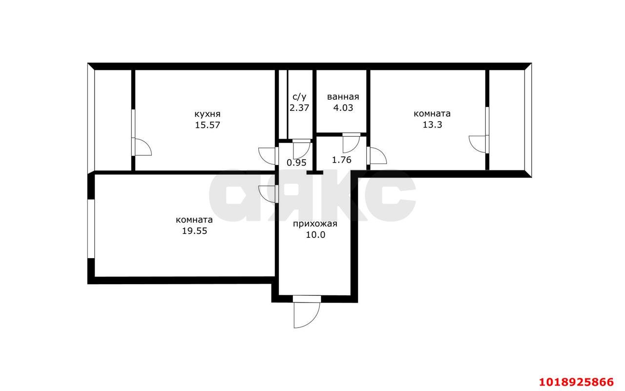 Фото №22: 2-комнатная квартира 77&nbsp;м², 15/16&nbsp;эт. - Краснодар, Западный внутригородской округ, мкр. Фестивальный, пр-д Дальний, 5А