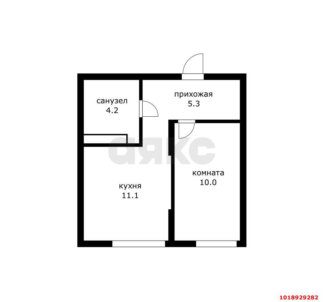 Фото №14: 1-комнатная квартира 30&nbsp;м², 2/9&nbsp;эт. - Новая Адыгея, мкр. жилой комплекс Баланс, ул. Береговая, 1к7