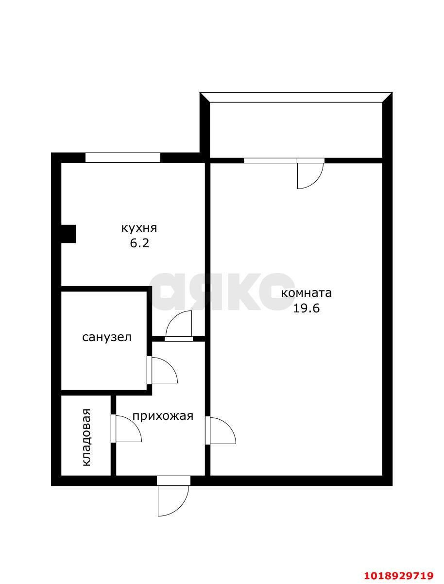 Фото №4: 1-комнатная квартира 35&nbsp;м², 10/12&nbsp;эт. - Краснодар, Карасунский внутригородской округ, мкр. Комсомольский, ул. Уральская, 196
