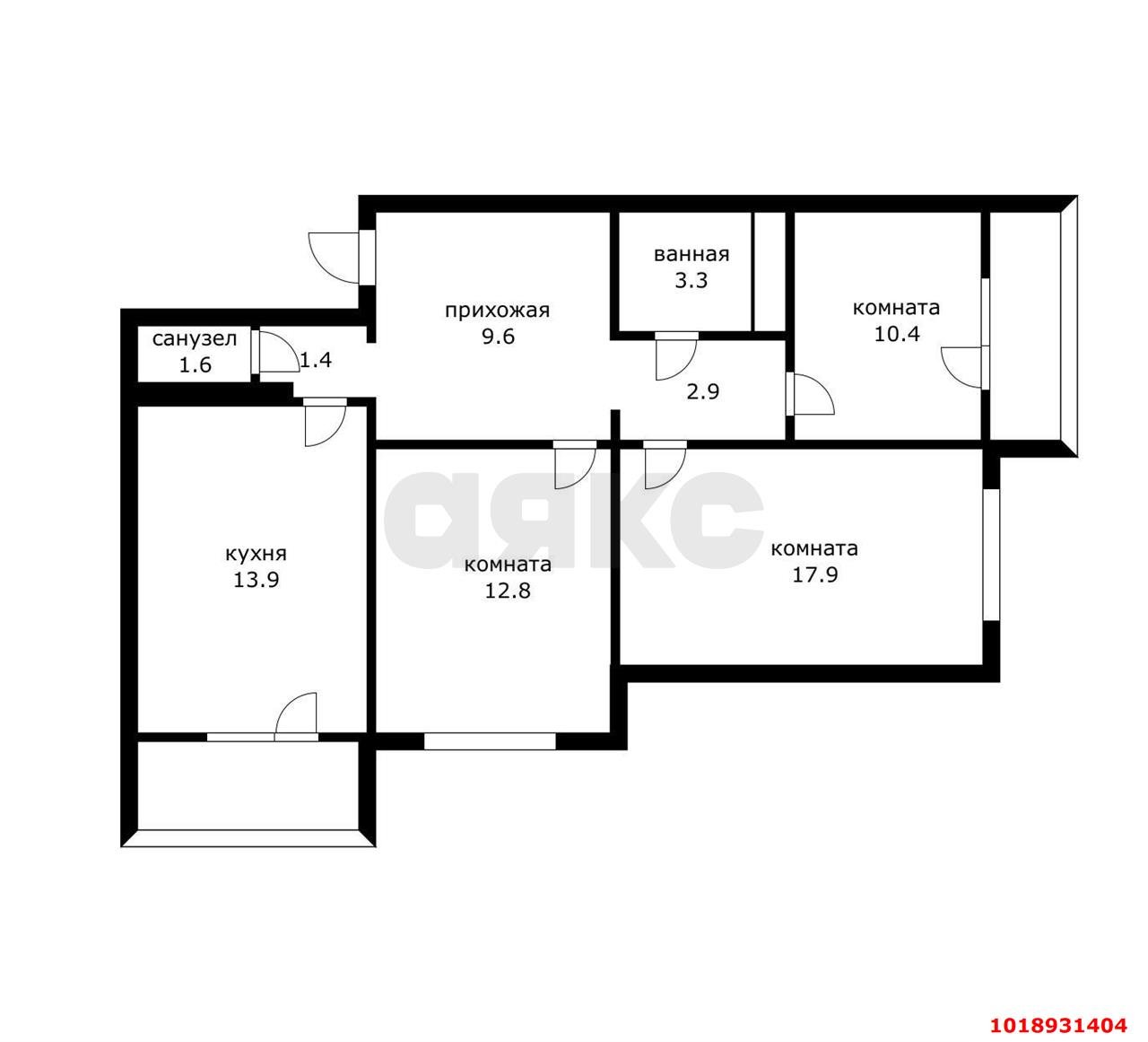 Фото №2: 3-комнатная квартира 80&nbsp;м², 1/16&nbsp;эт. - Краснодар, Прикубанский внутригородской округ, мкр. Восточно-Кругликовский, ул. Героев-Разведчиков, 26/1