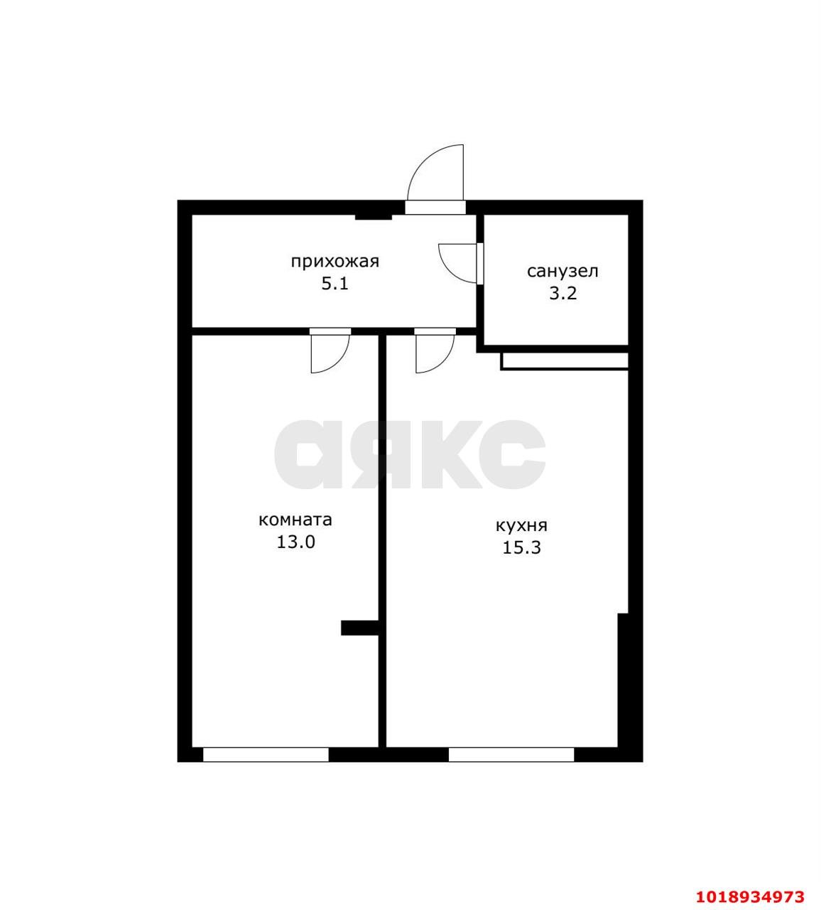 Фото №10: 1-комнатная квартира 37&nbsp;м², 5/9&nbsp;эт. - Яблоновский, ул. Тургеневское Шоссе, 1Лк2