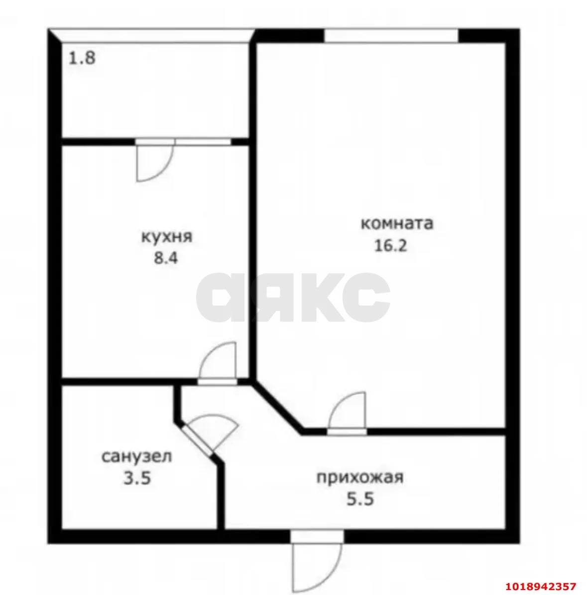 Фото №16: 1-комнатная квартира 34&nbsp;м², 8/8&nbsp;эт. - Яблоновский, ул. Шоссейная, 69/1к5