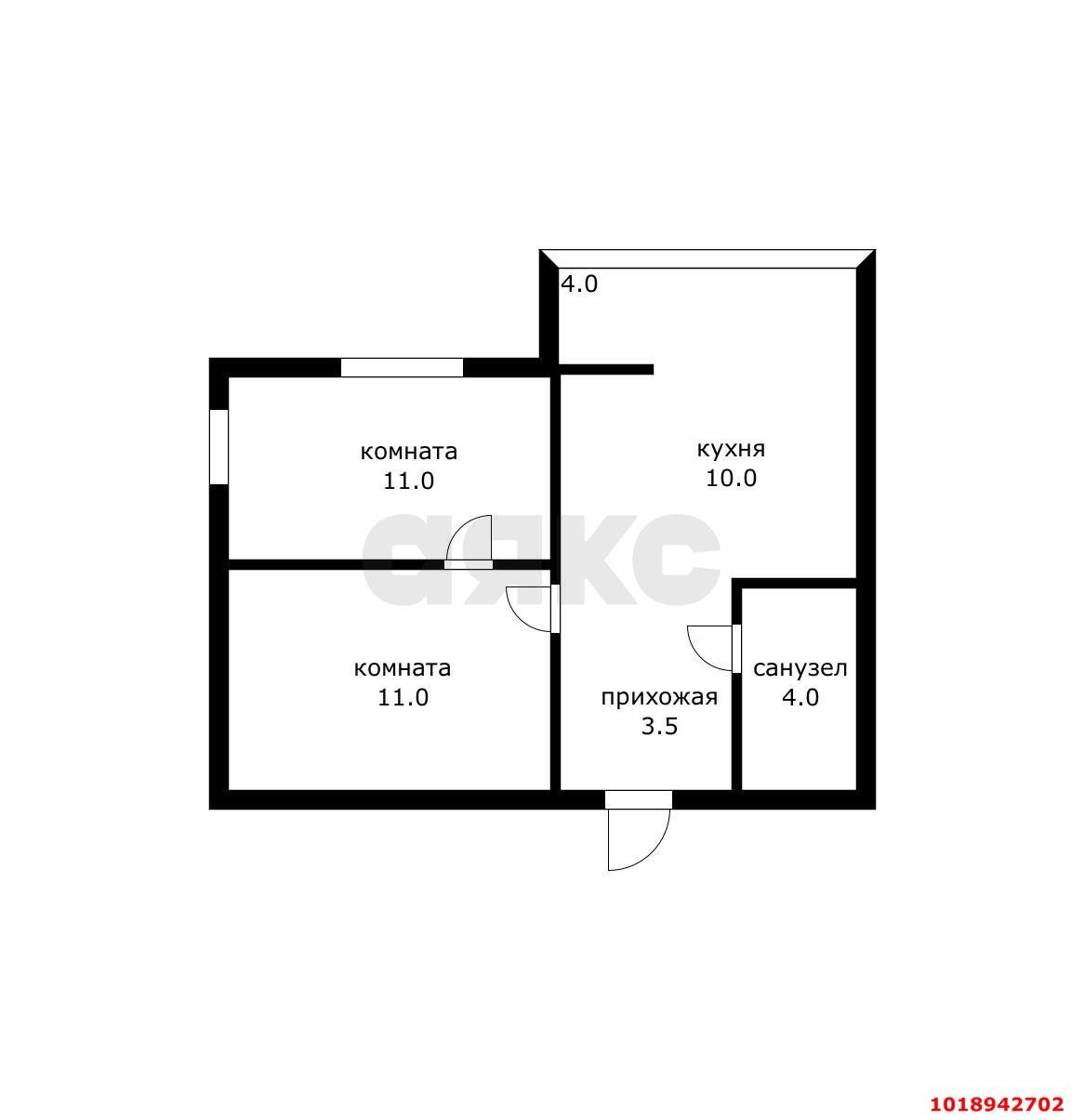 Фото №15: 1-комнатная квартира 42&nbsp;м², 3/9&nbsp;эт. - Краснодар, Центральный внутригородской округ, мкр. Дубинка, ул. Ставропольская, 176