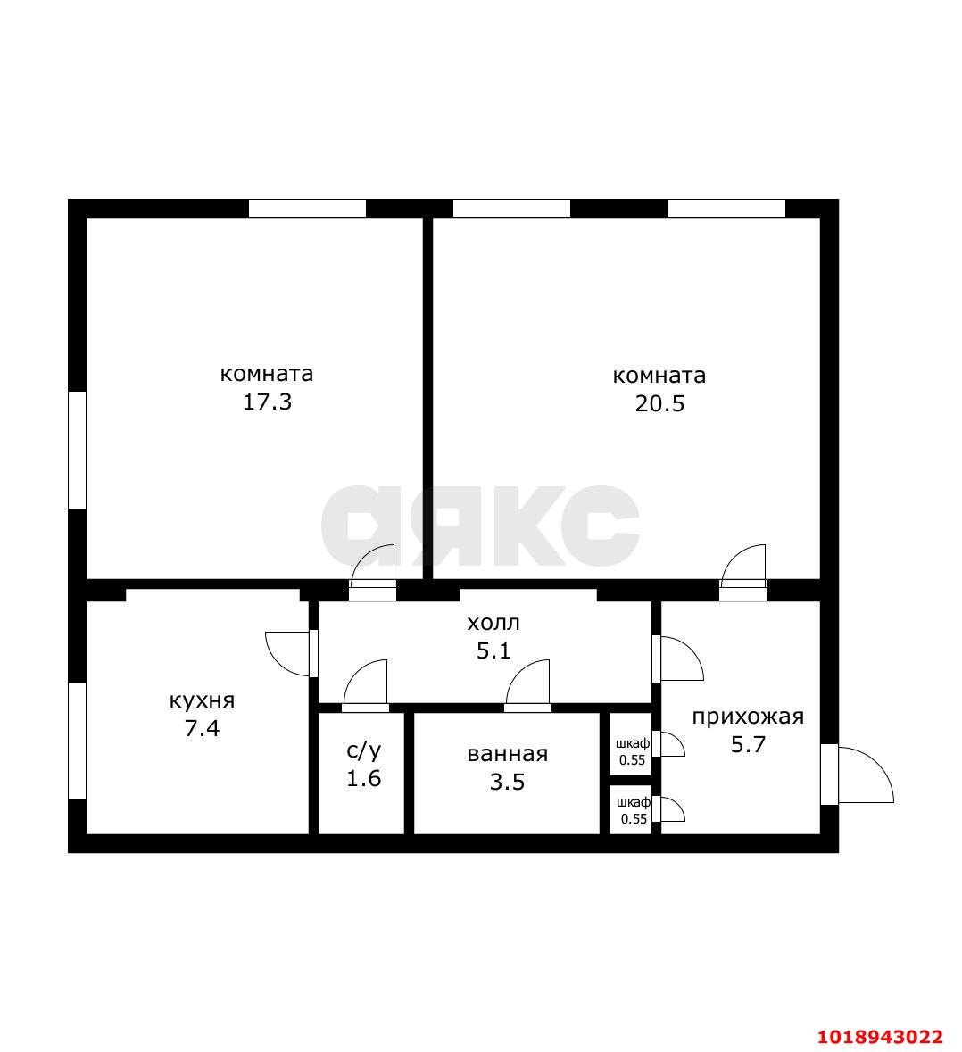 Фото №13: 2-комнатная квартира 61&nbsp;м², 1/3&nbsp;эт. - Краснодар, Карасунский внутригородской округ, мкр. Камвольно-суконный Комбинат, ул. Сормовская, 14