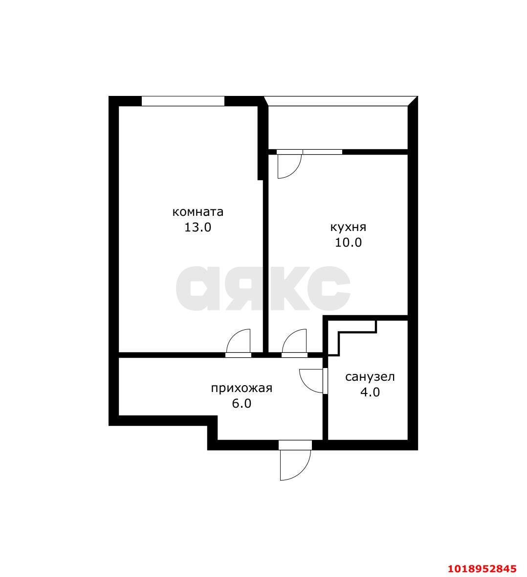 Фото №8: 1-комнатная квартира 34&nbsp;м², 11/19&nbsp;эт. - Краснодар, Прикубанский внутригородской округ, Калинино, Завод Радиоизмерительных Приборов, мкр. ЖК Акварели-2, ул. Тепличная, 62/1к5
