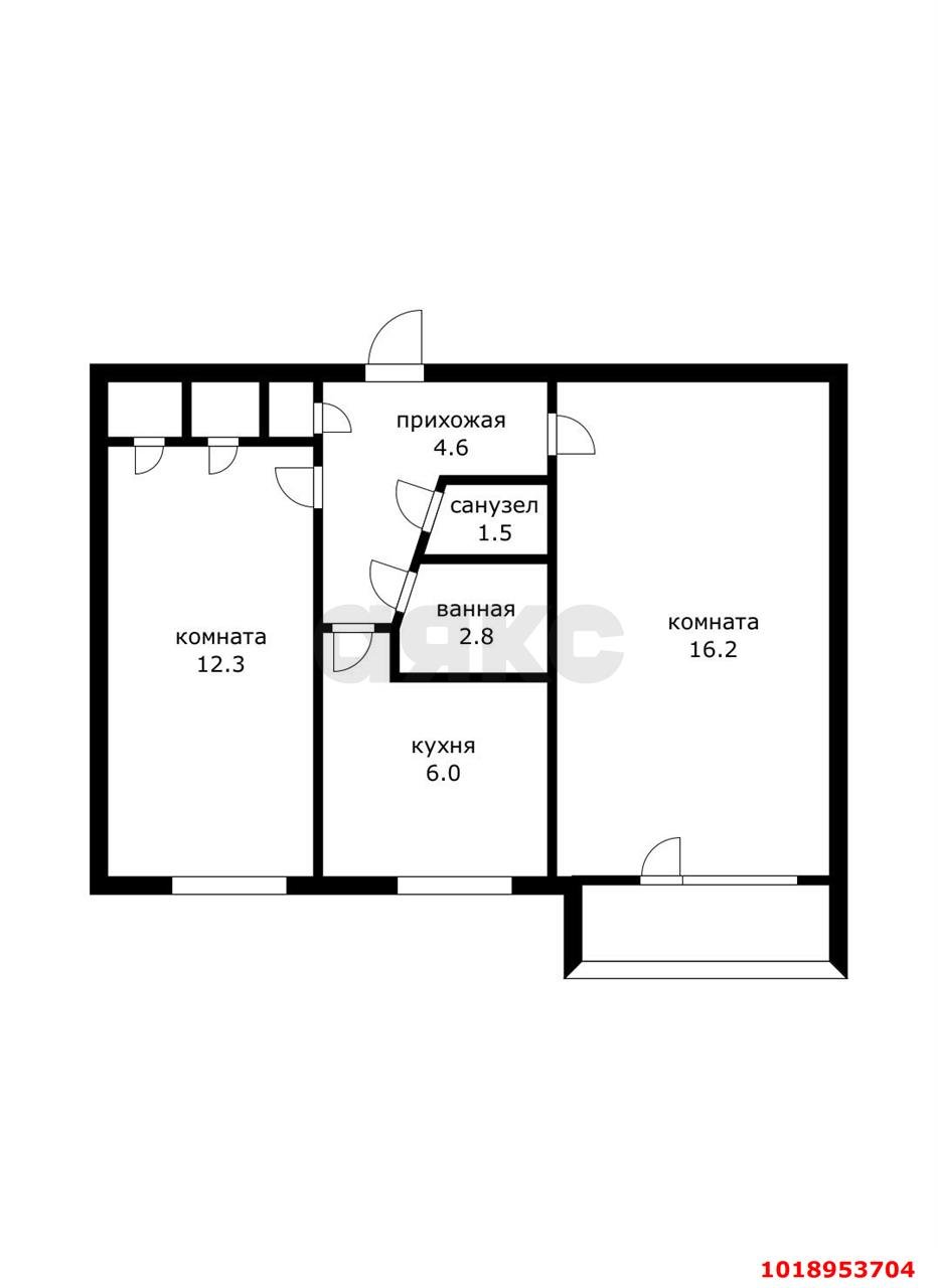 Фото №21: 2-комнатная квартира 43&nbsp;м², 5/5&nbsp;эт. - Краснодар, Центральный внутригородской округ, мкр. 40 лет Победы, ул. Клиническая